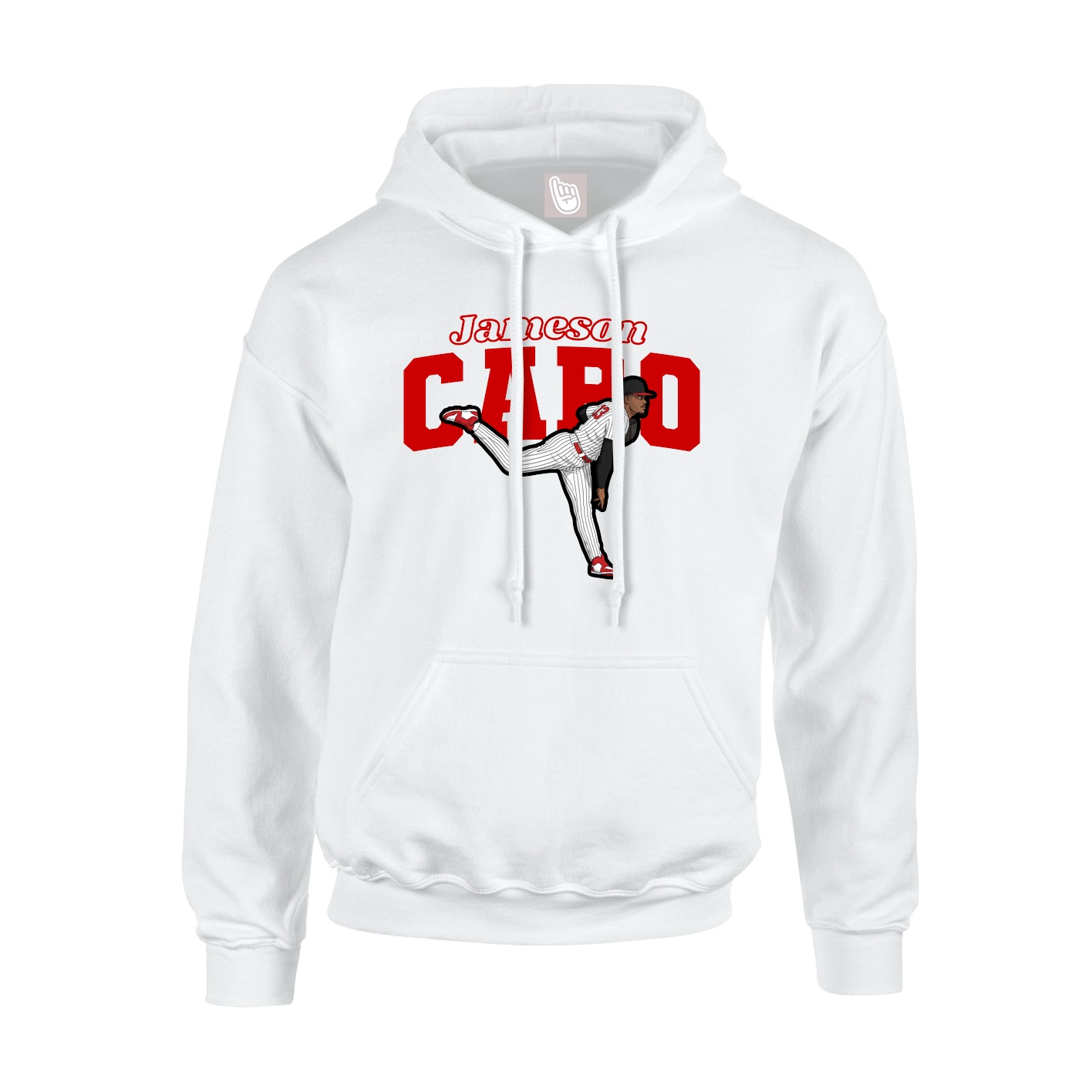 Hoodie — Name Arch in White