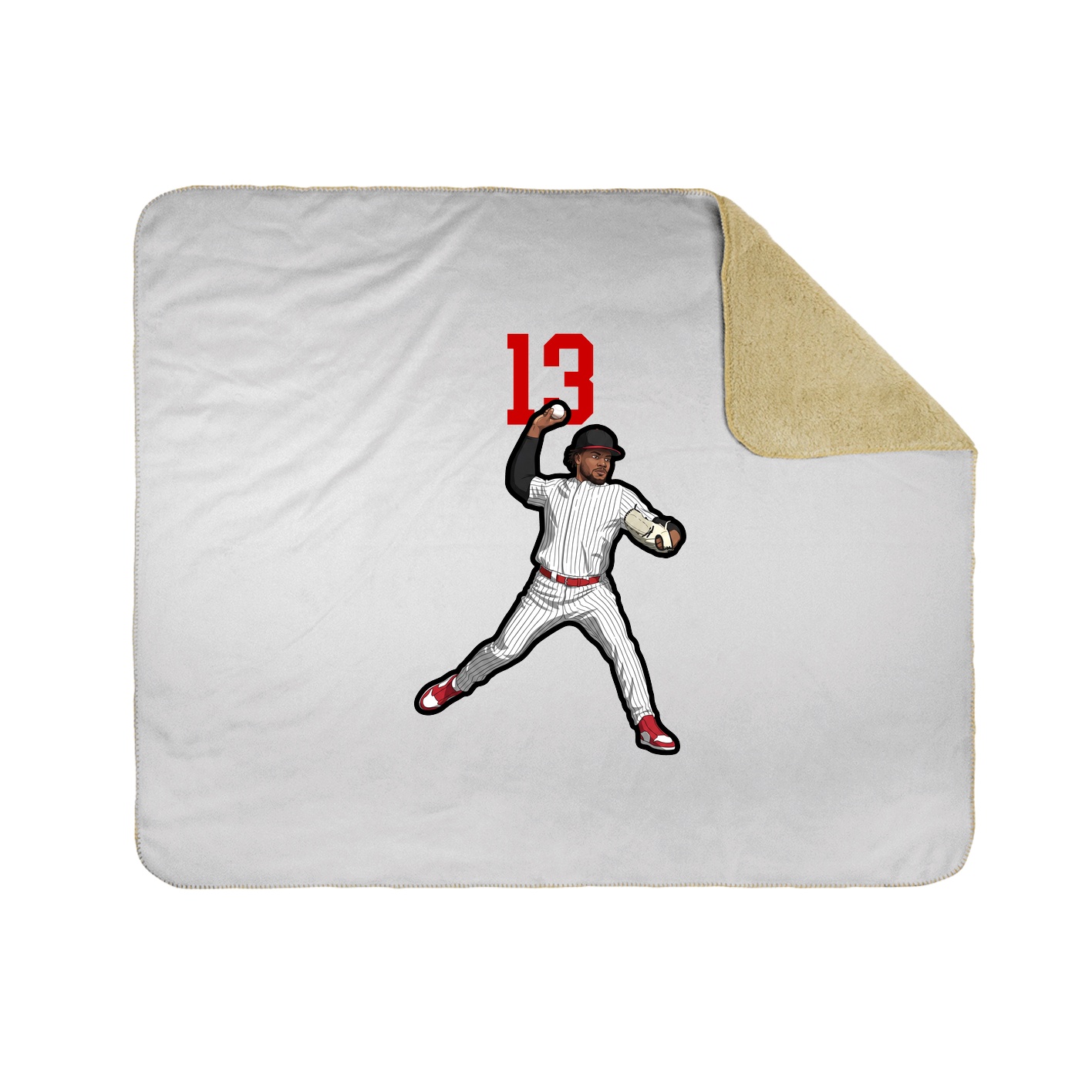 Throw Blanket — Number Top in White