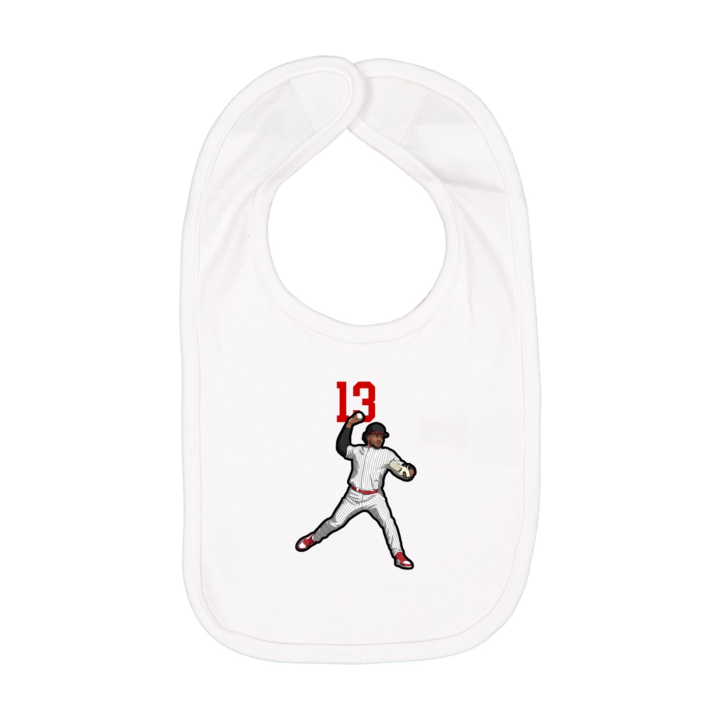Infant Bib — Number Top in White