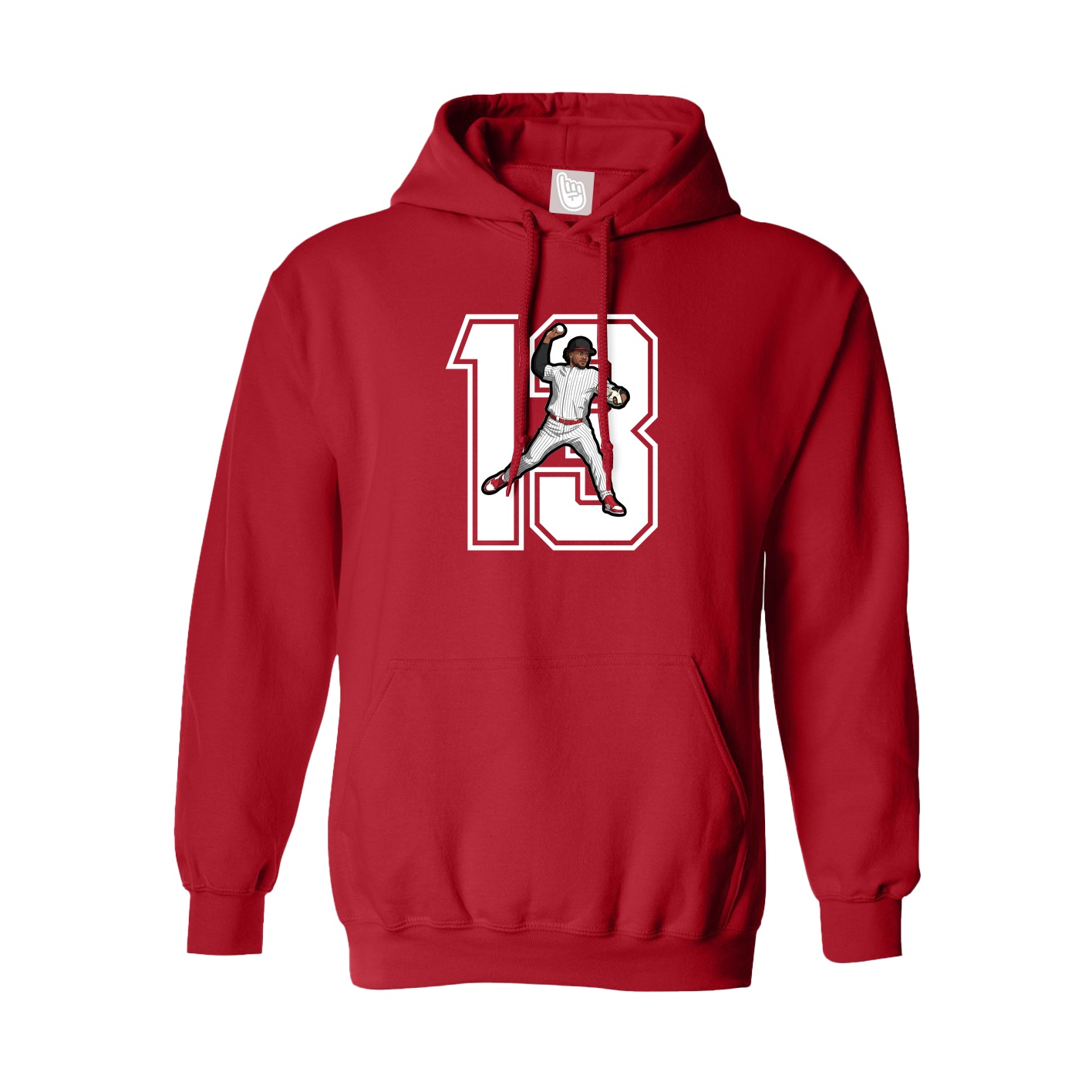 Youth Hoodie — Number in Red