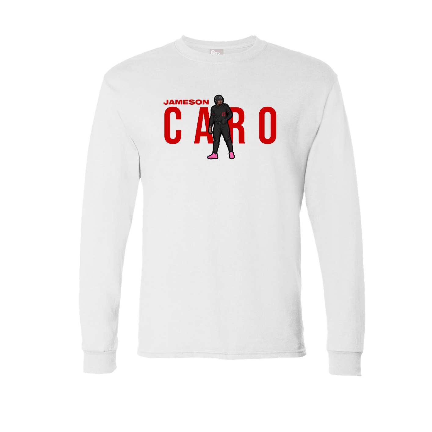 Long Sleeve Tee — Player Name in White