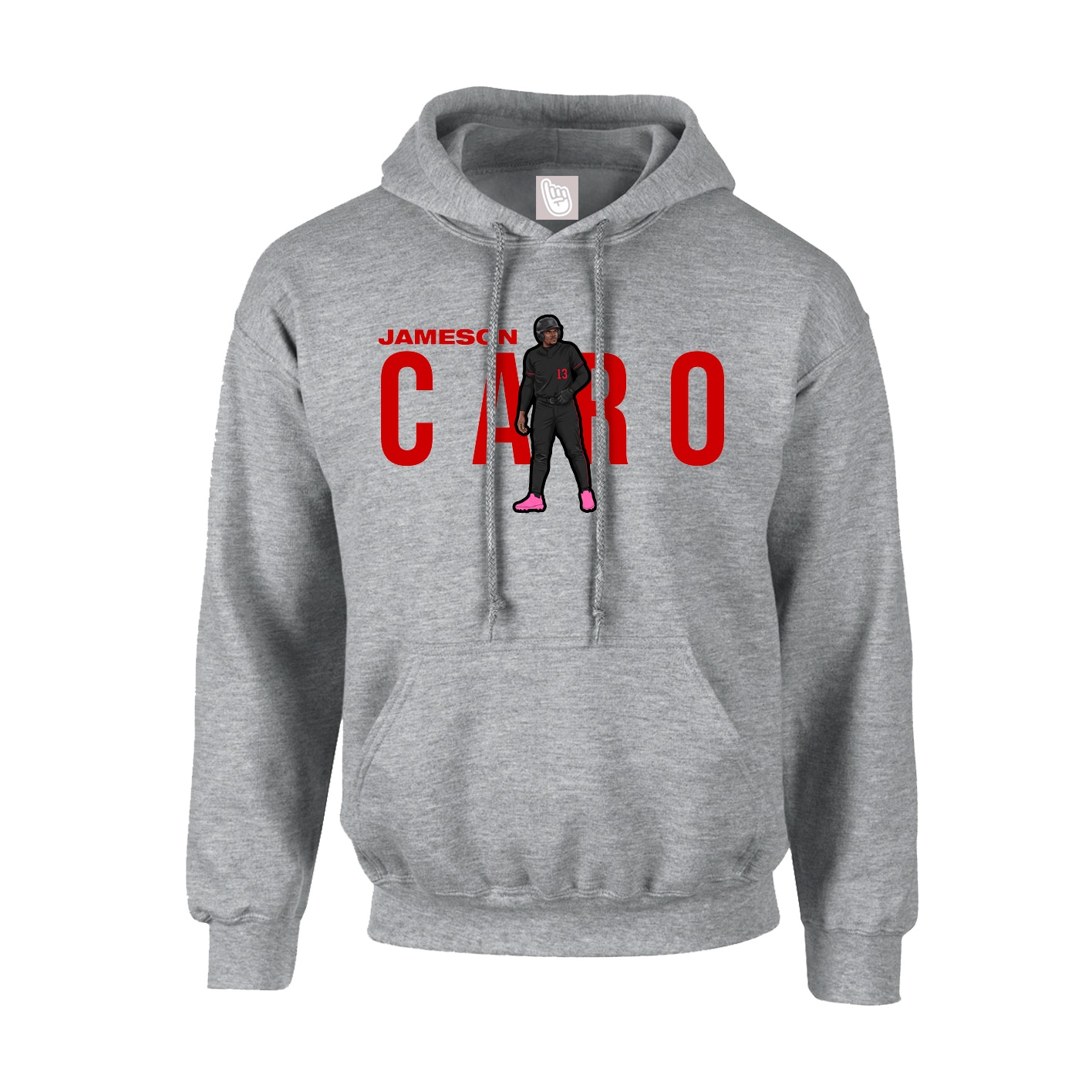 Youth Hoodie — Player Name in Grey