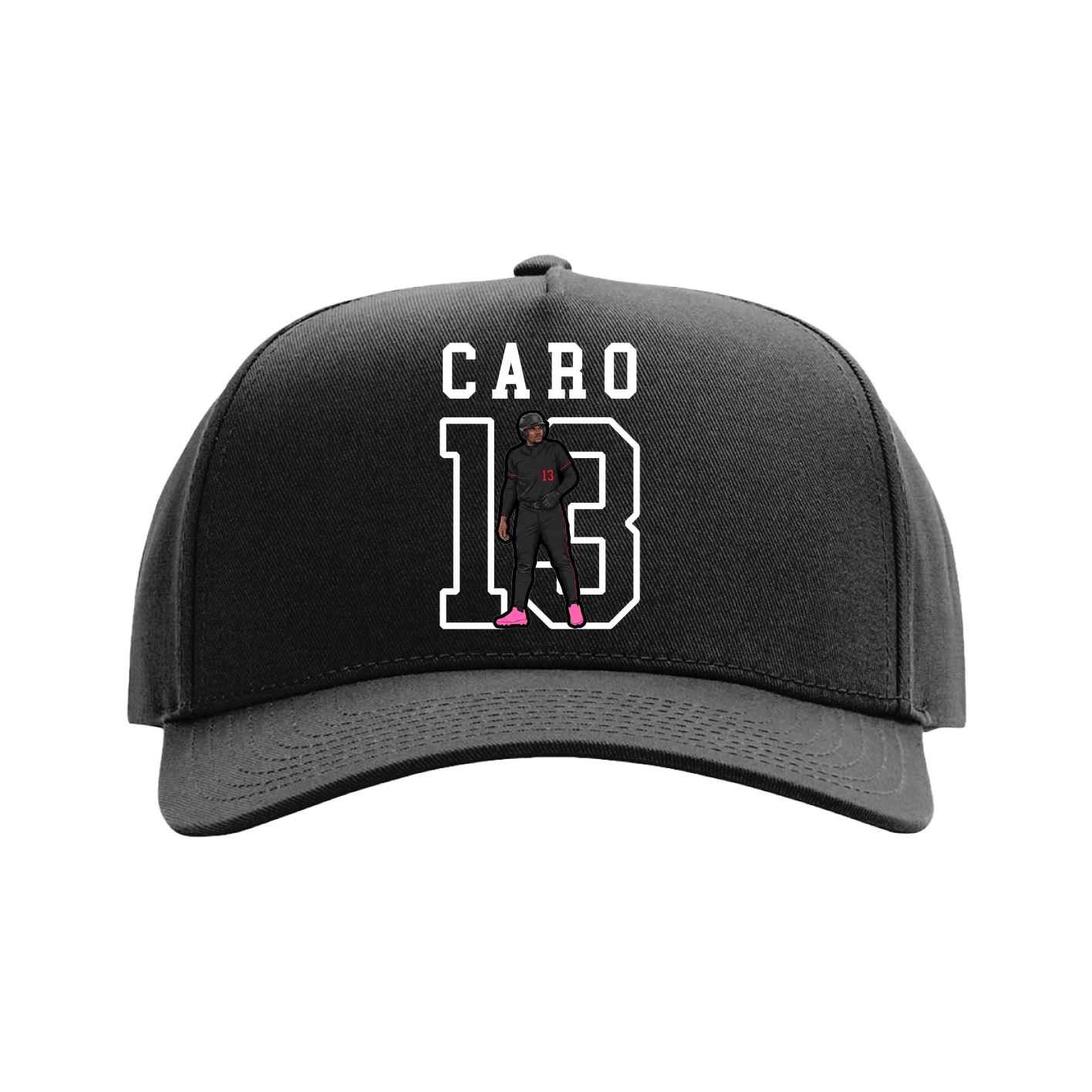 Full Fabric Five-Panel Champ Cap — Shirsey in Black