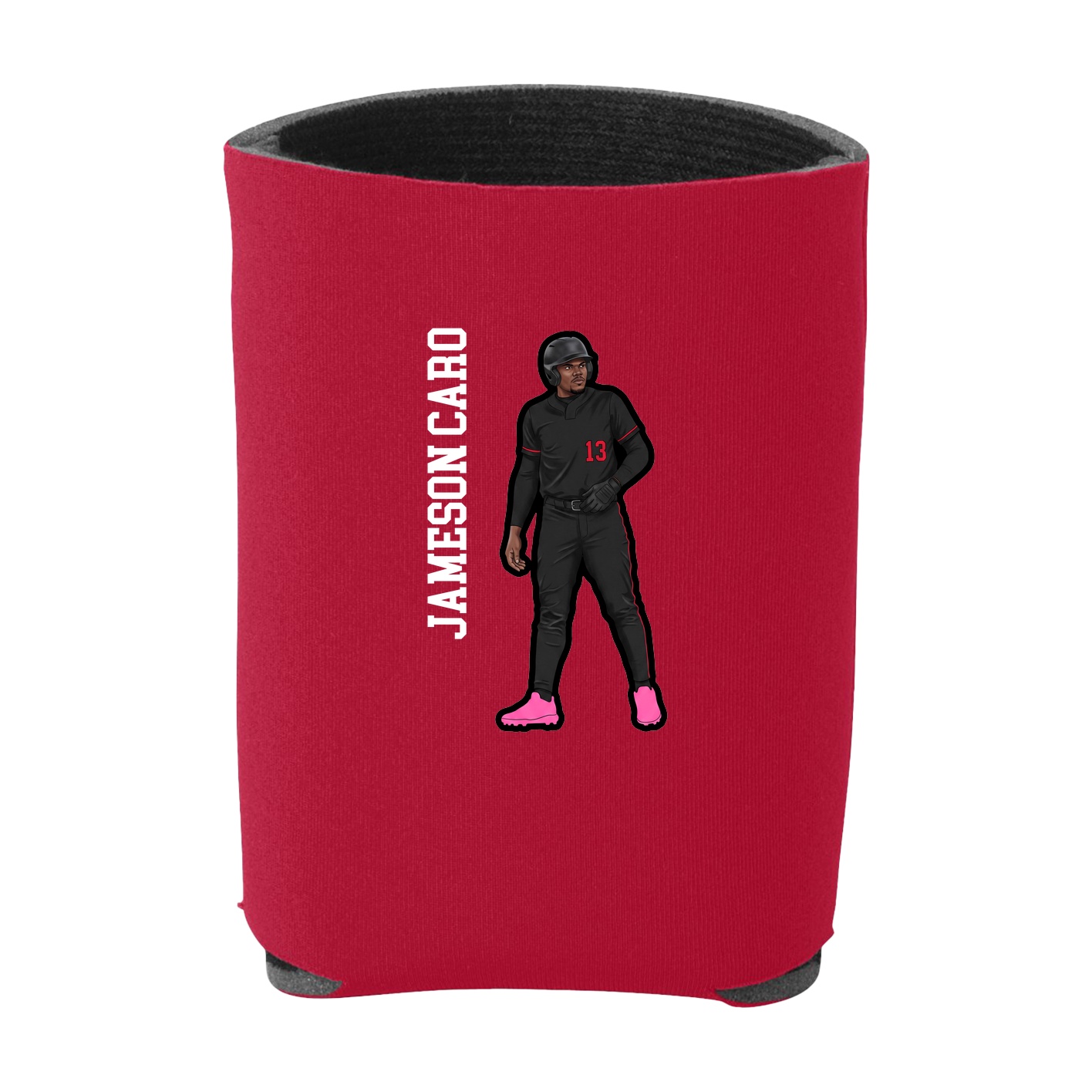 Can Holder — Name Vertical in Red