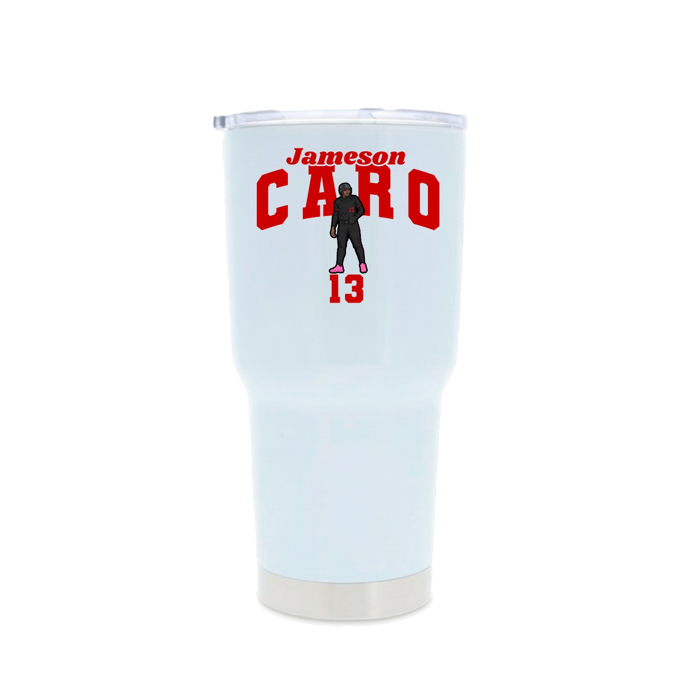 30oz Stainless Steel Tumbler — Signature Arch in White