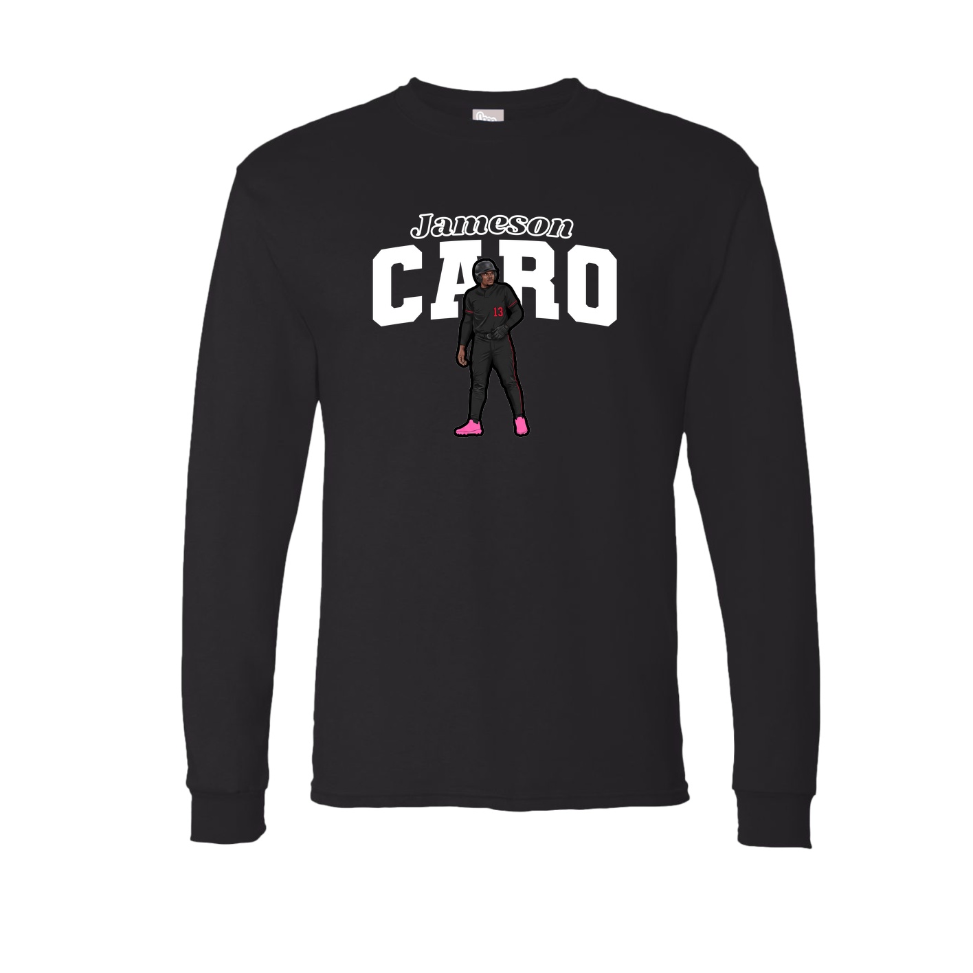 Long Sleeve Tee — Name Arch in Black