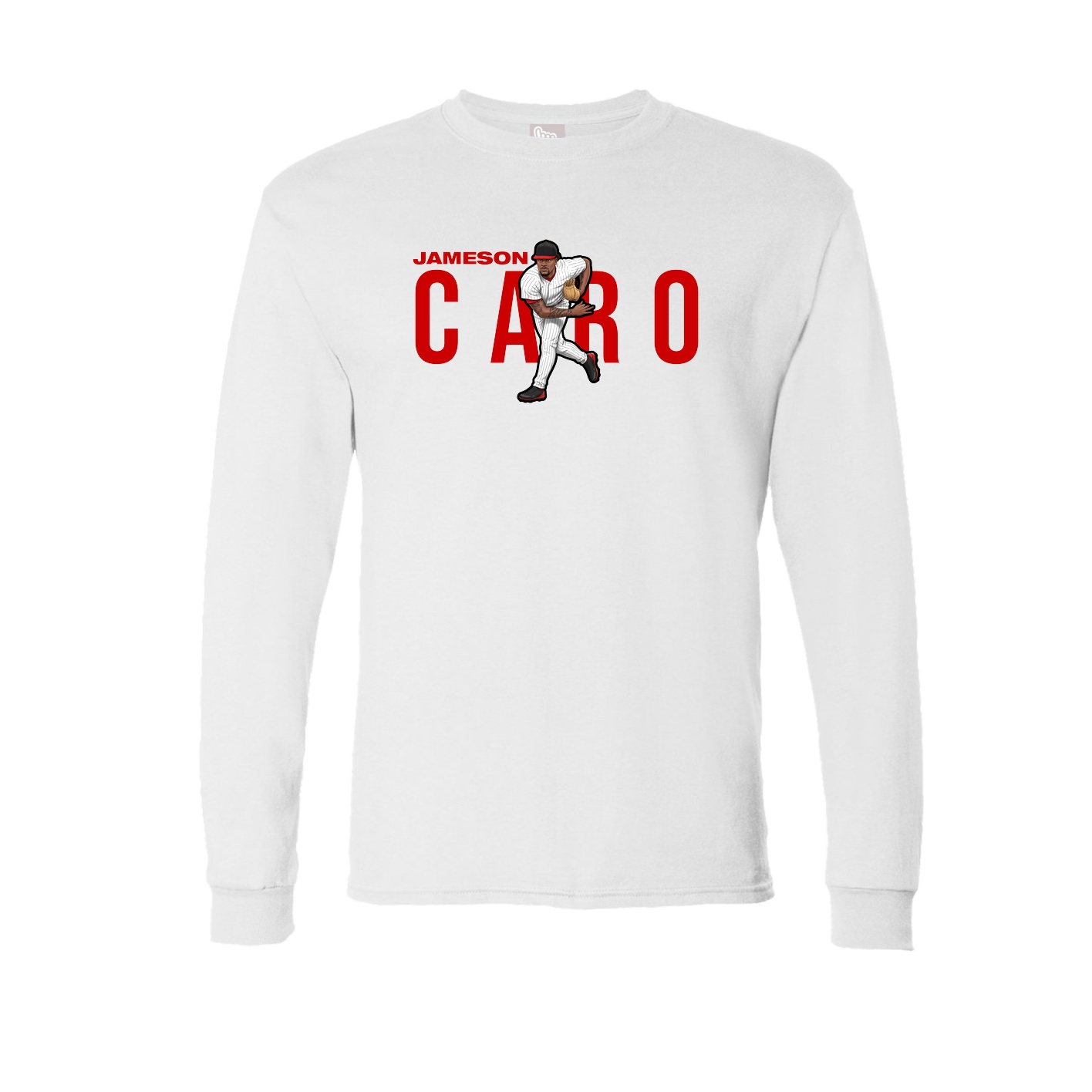 Long Sleeve Tee — Player Name in White
