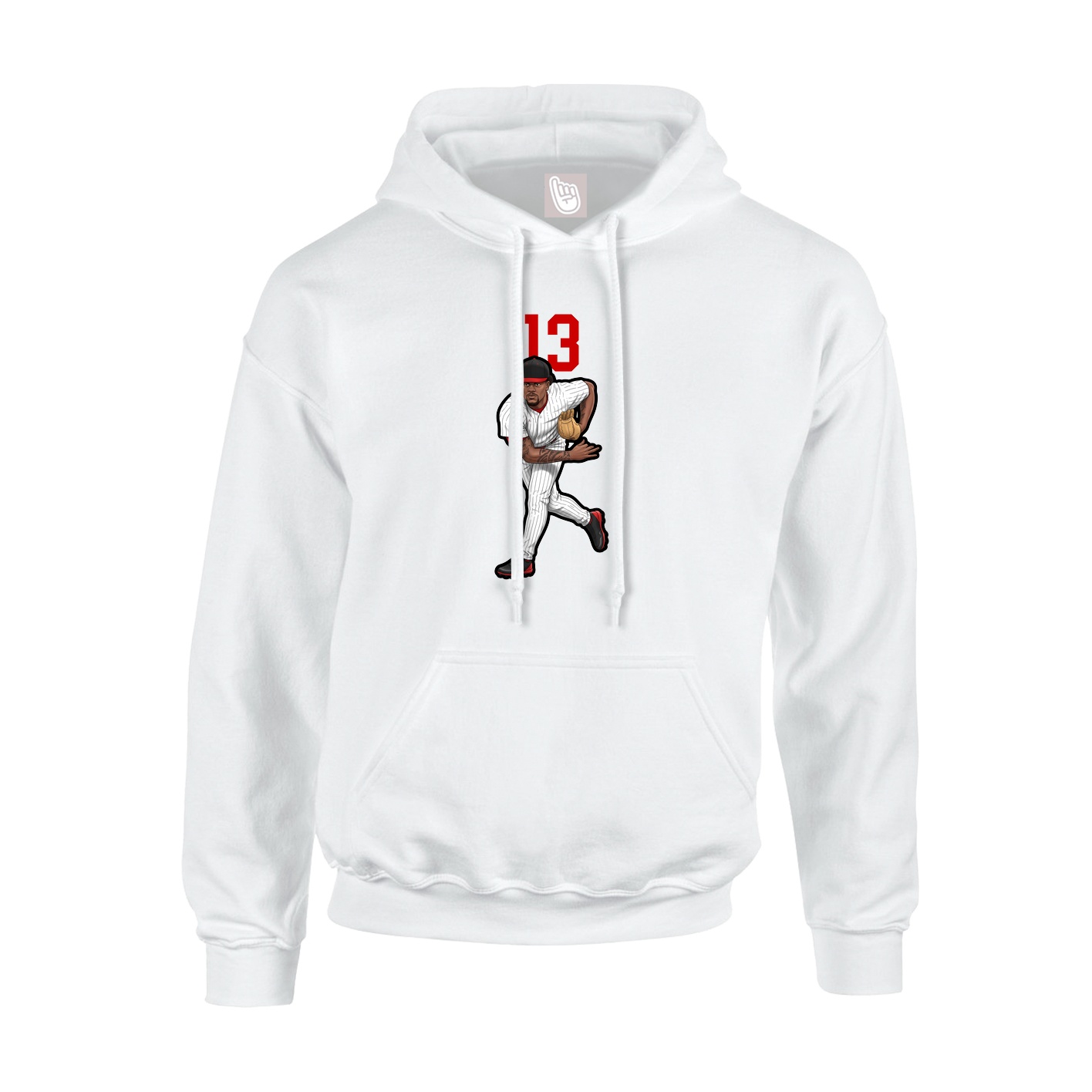 Youth Hoodie — Number Top in White