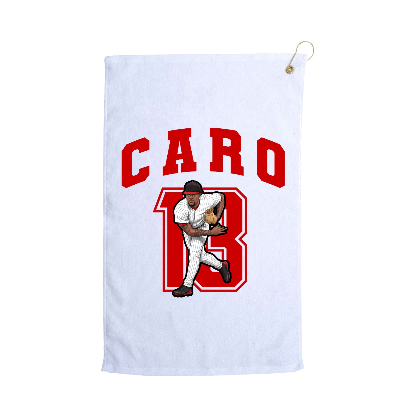 Golf Towel — Number in White