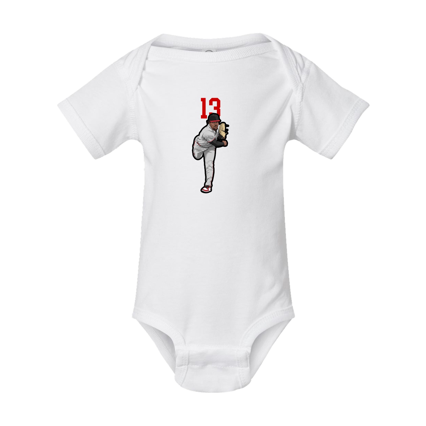 Baby Onesie — Number Top in White