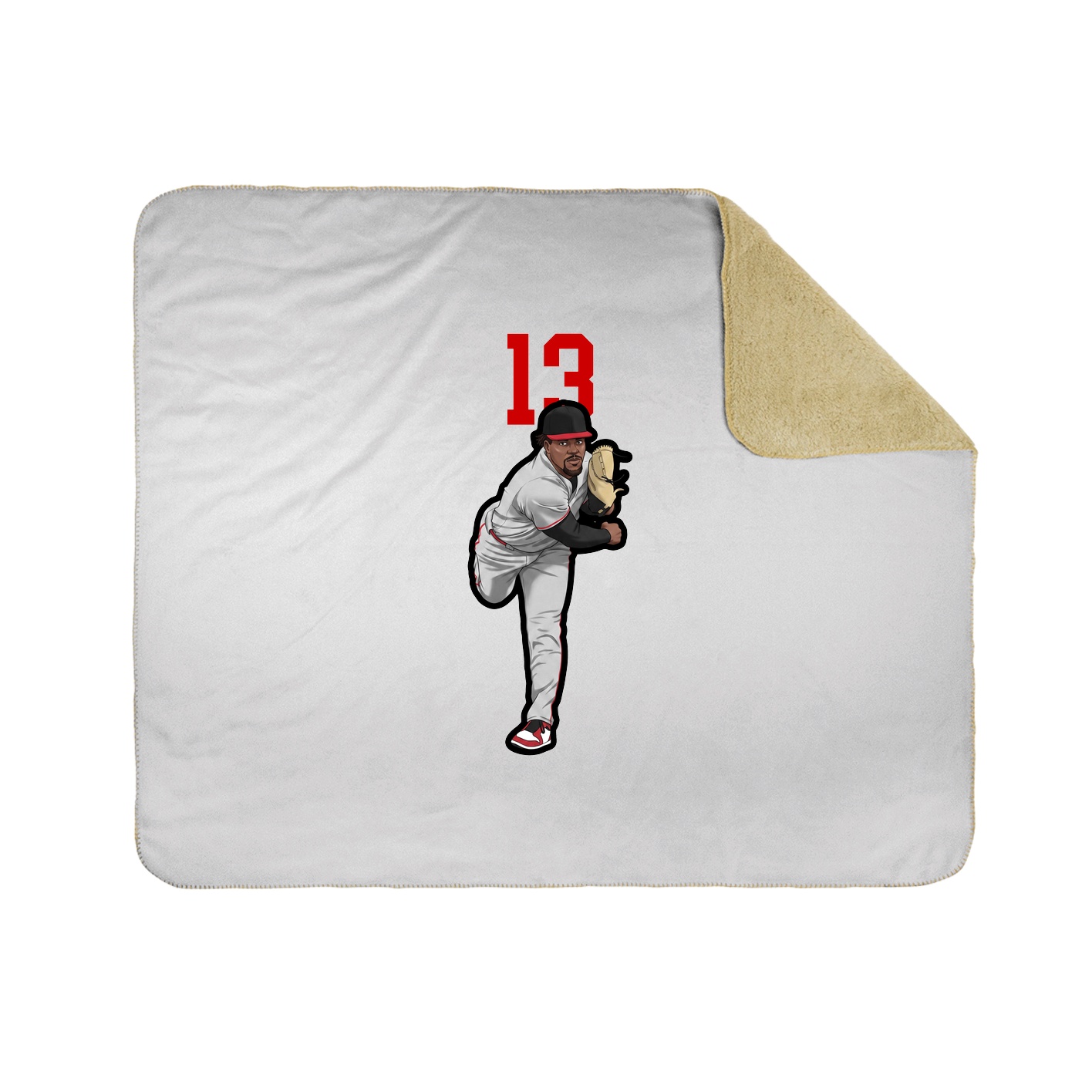 Throw Blanket — Number Top in White