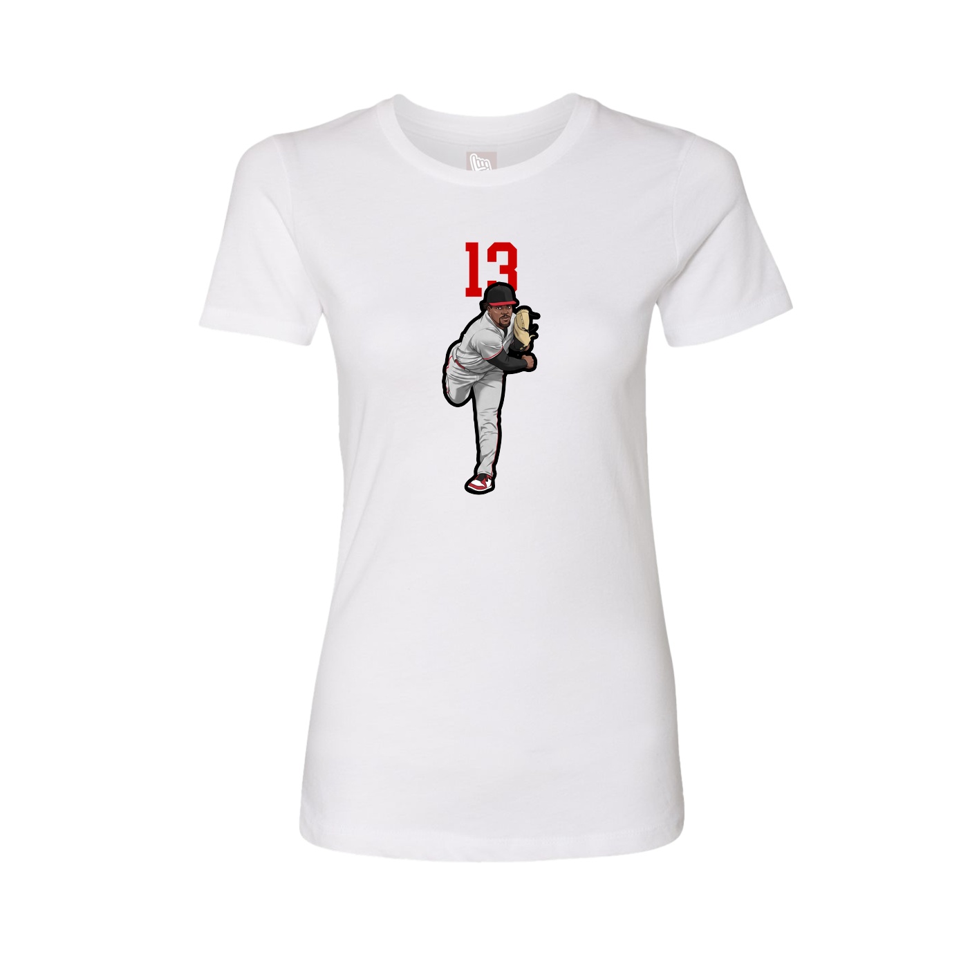 Womens Tee — Number Top in White