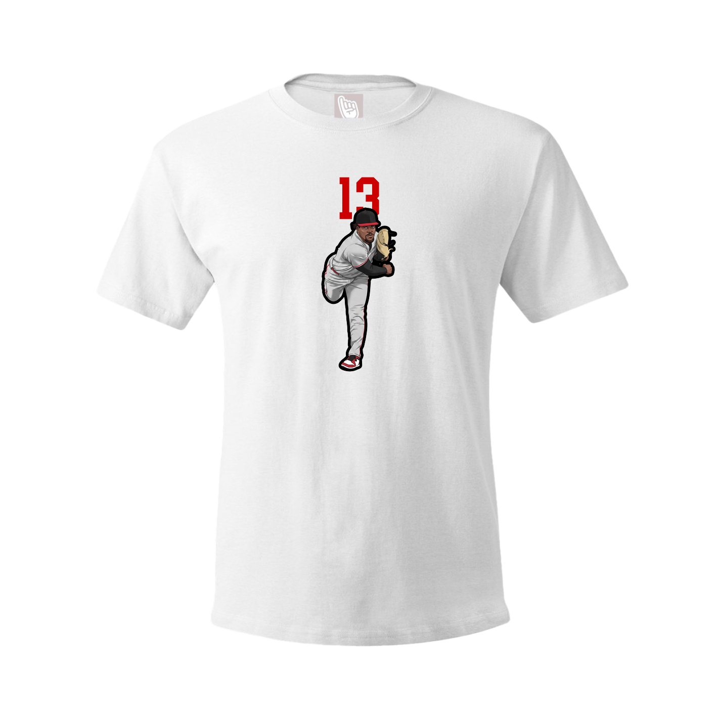 Youth Tee — Number Top in White