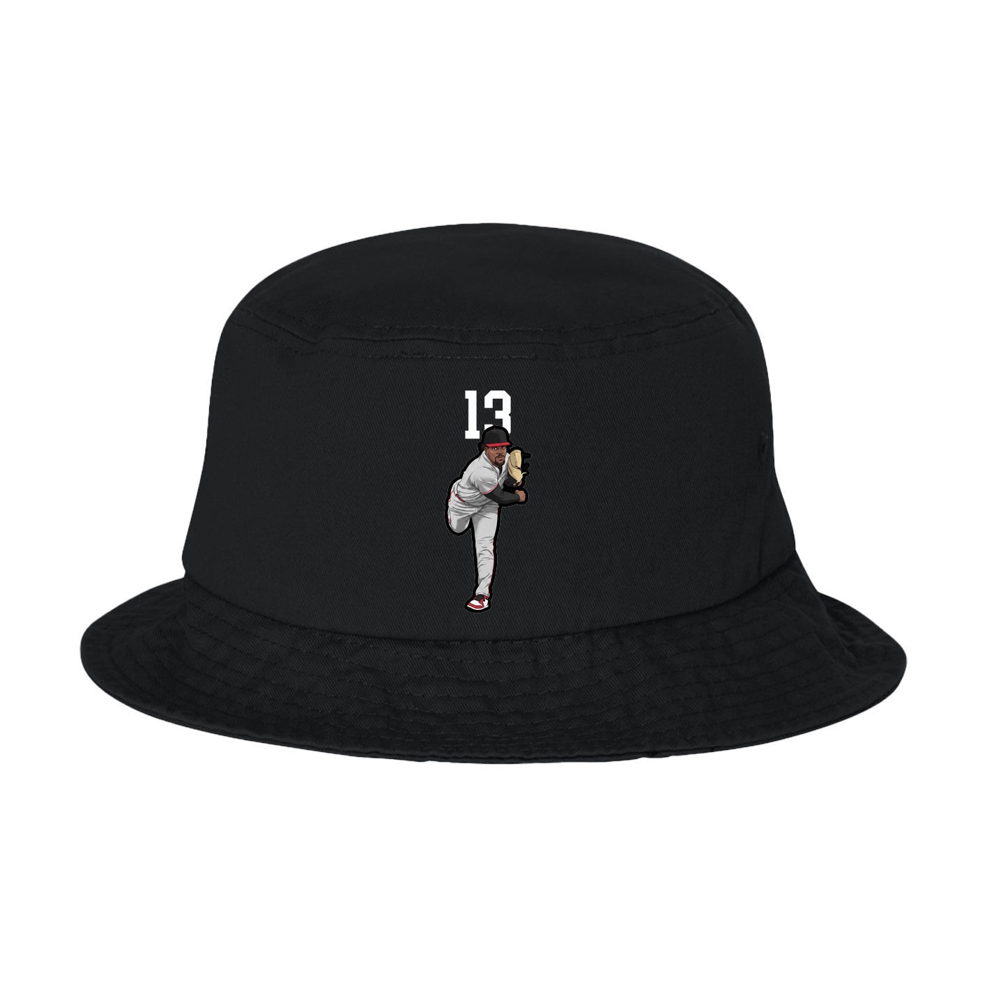 Bucket Cap — Number Top in Black