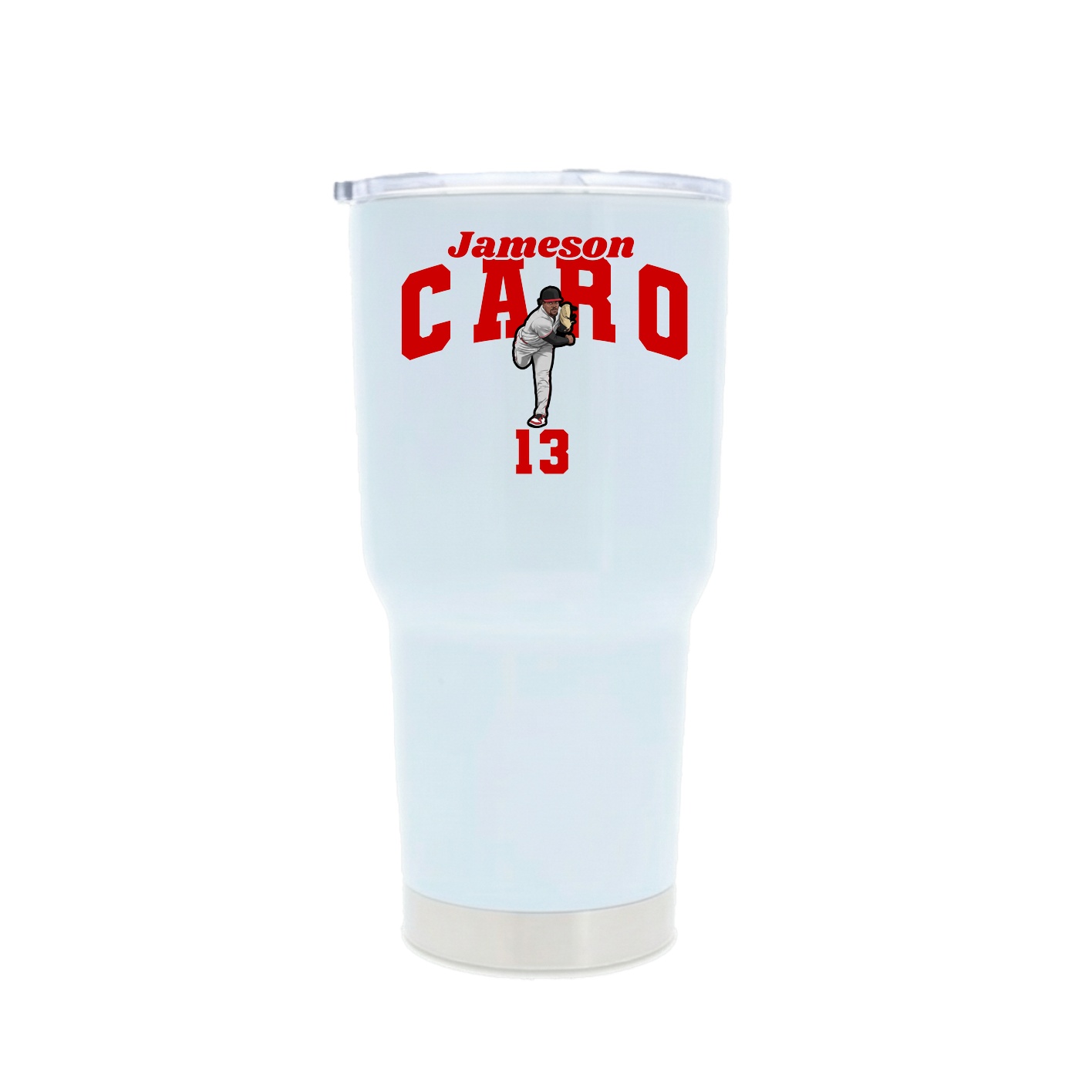 30oz Stainless Steel Tumbler — Signature Arch in White