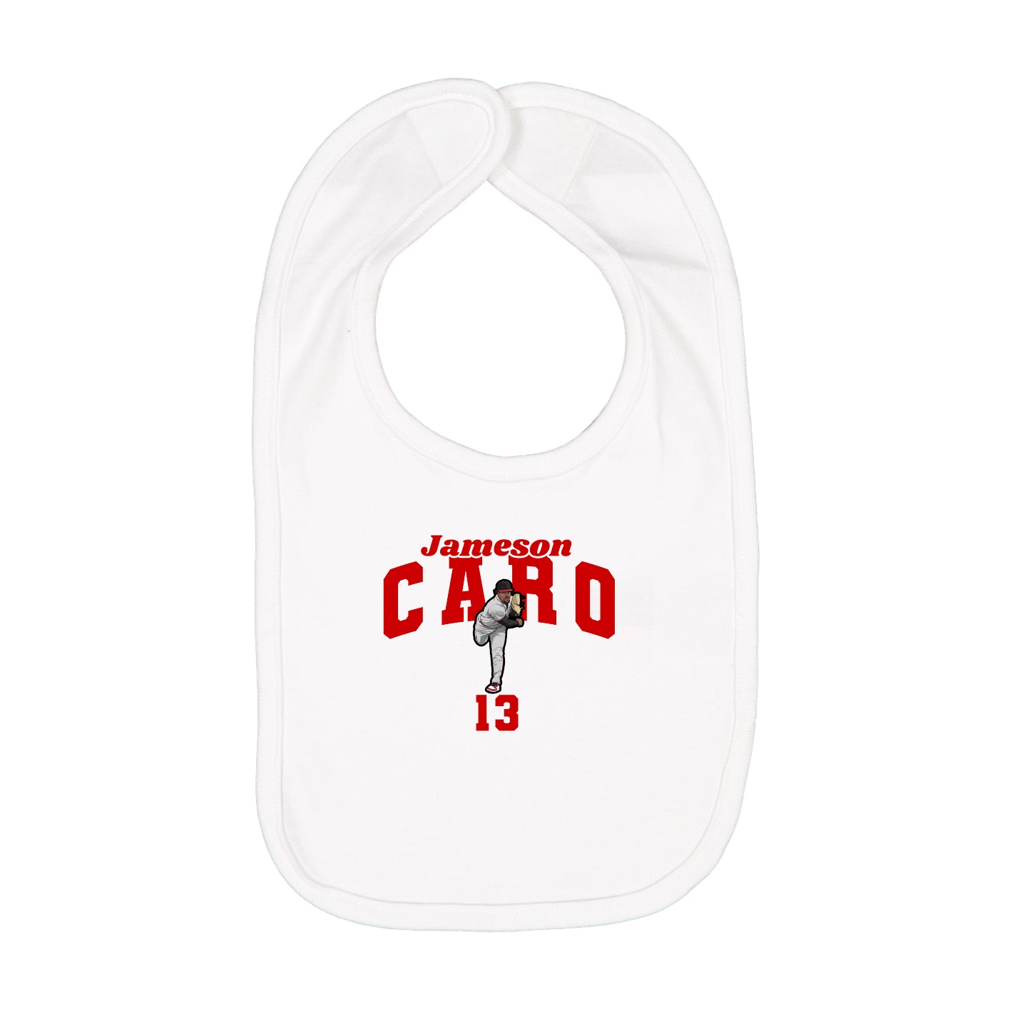 Infant Bib — Signature Arch in White