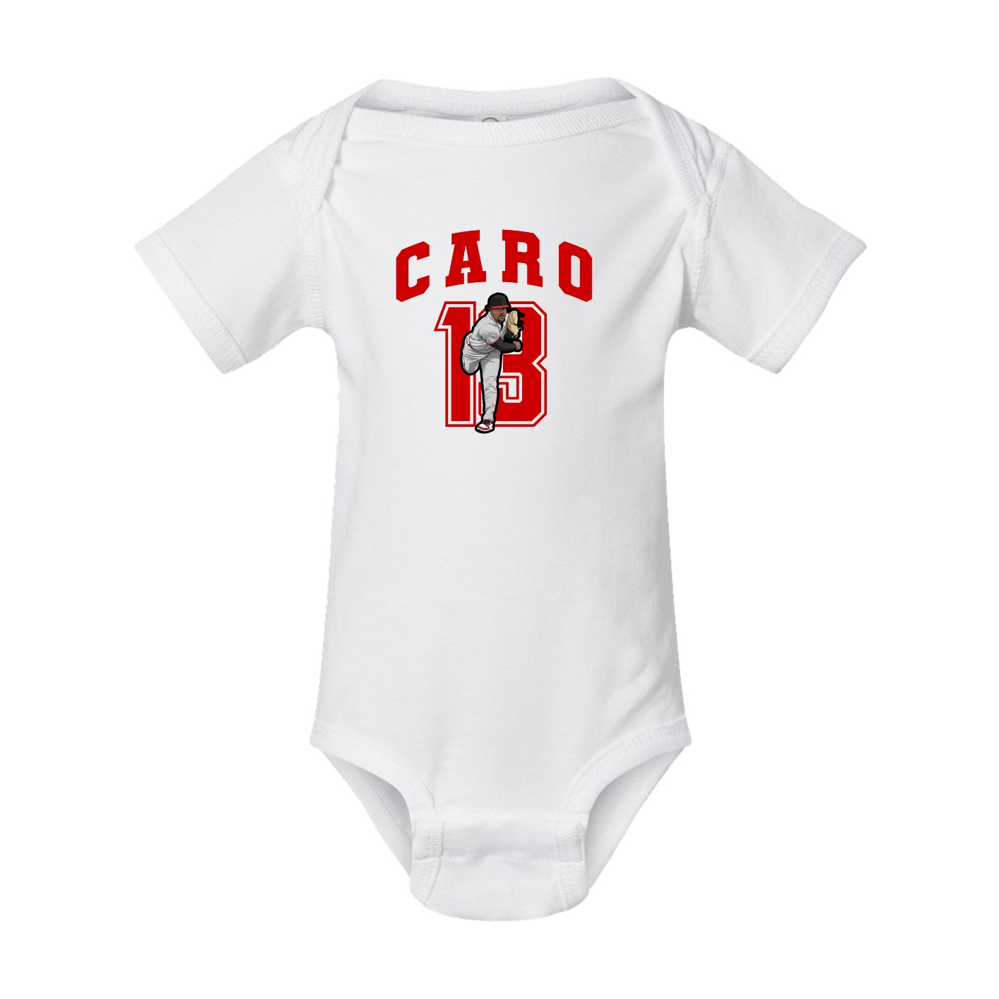 Baby Onesie — Number in White