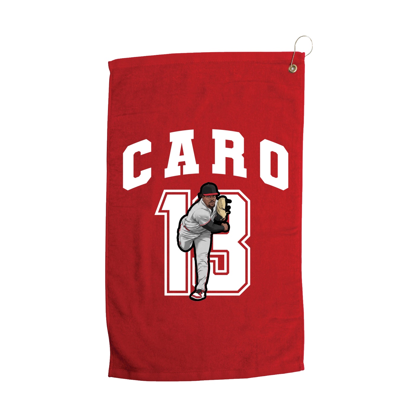 Golf Towel — Number in Red