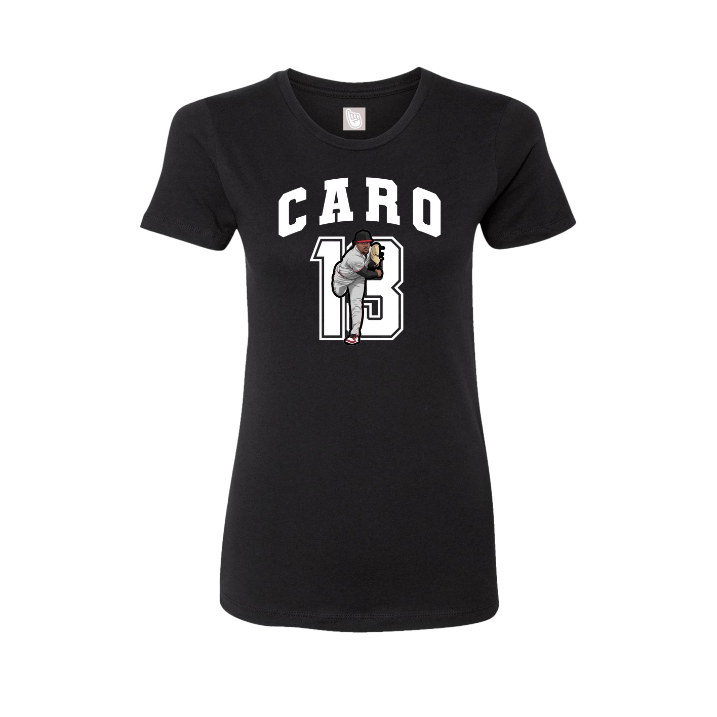 Womens Tee — Number in Black