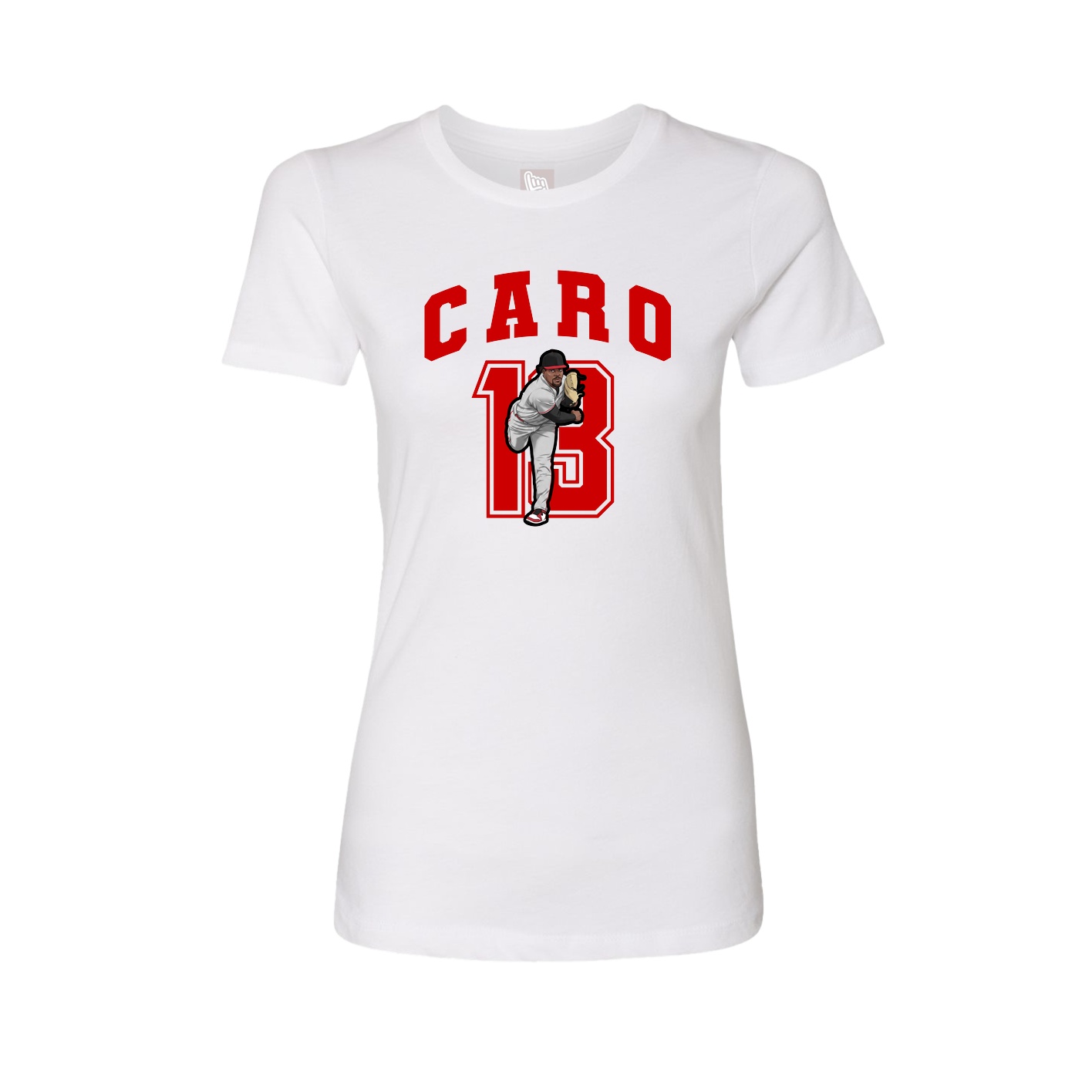 Womens Tee — Number in White