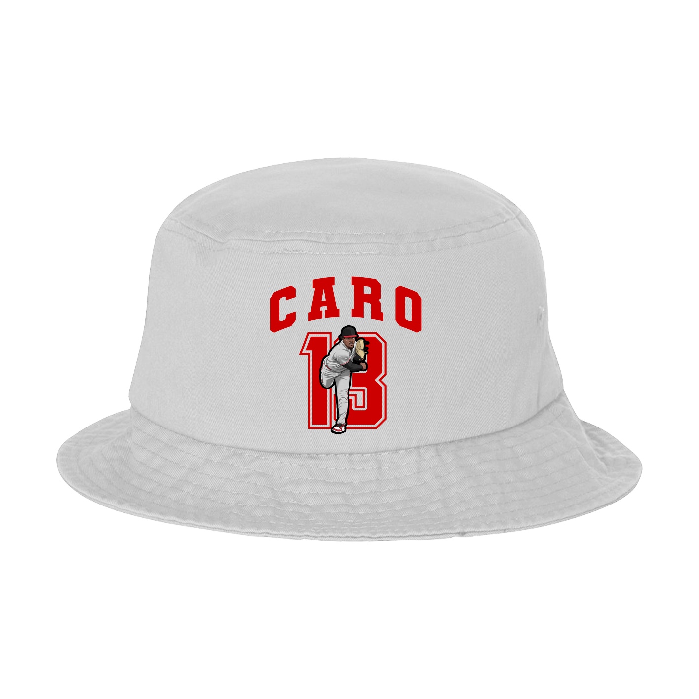 Bucket Cap — Number in White