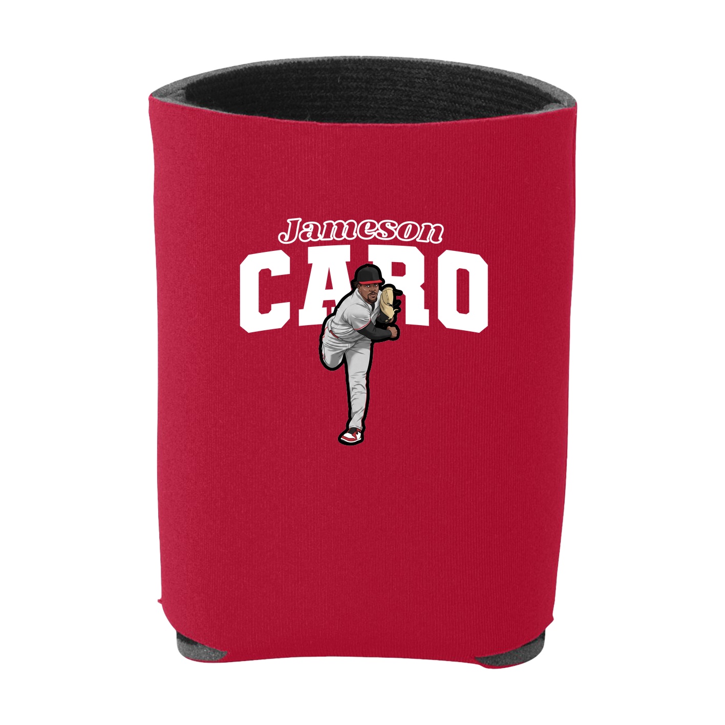 Can Holder — Name Arch in Red