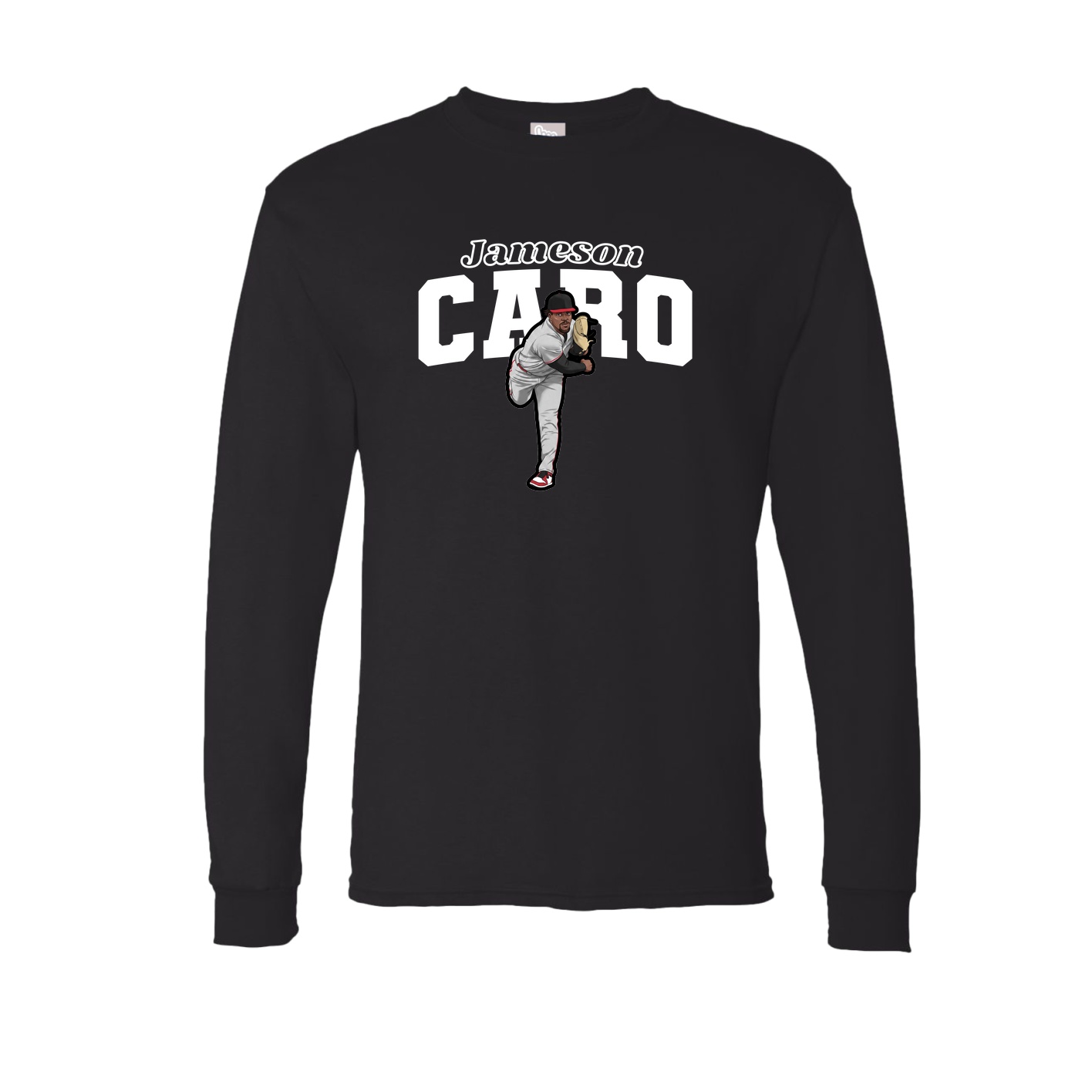 Long Sleeve Tee — Name Arch in Black