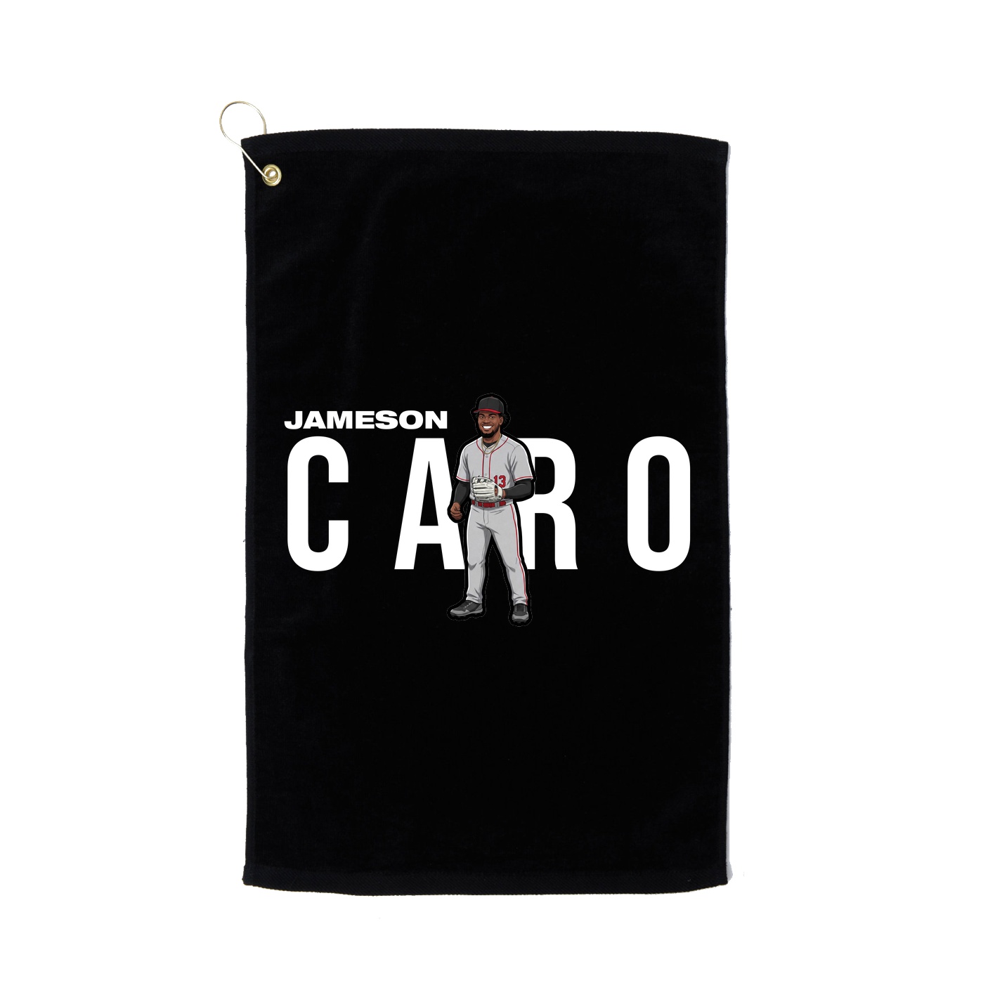 Golf Towel — Player Name in Black