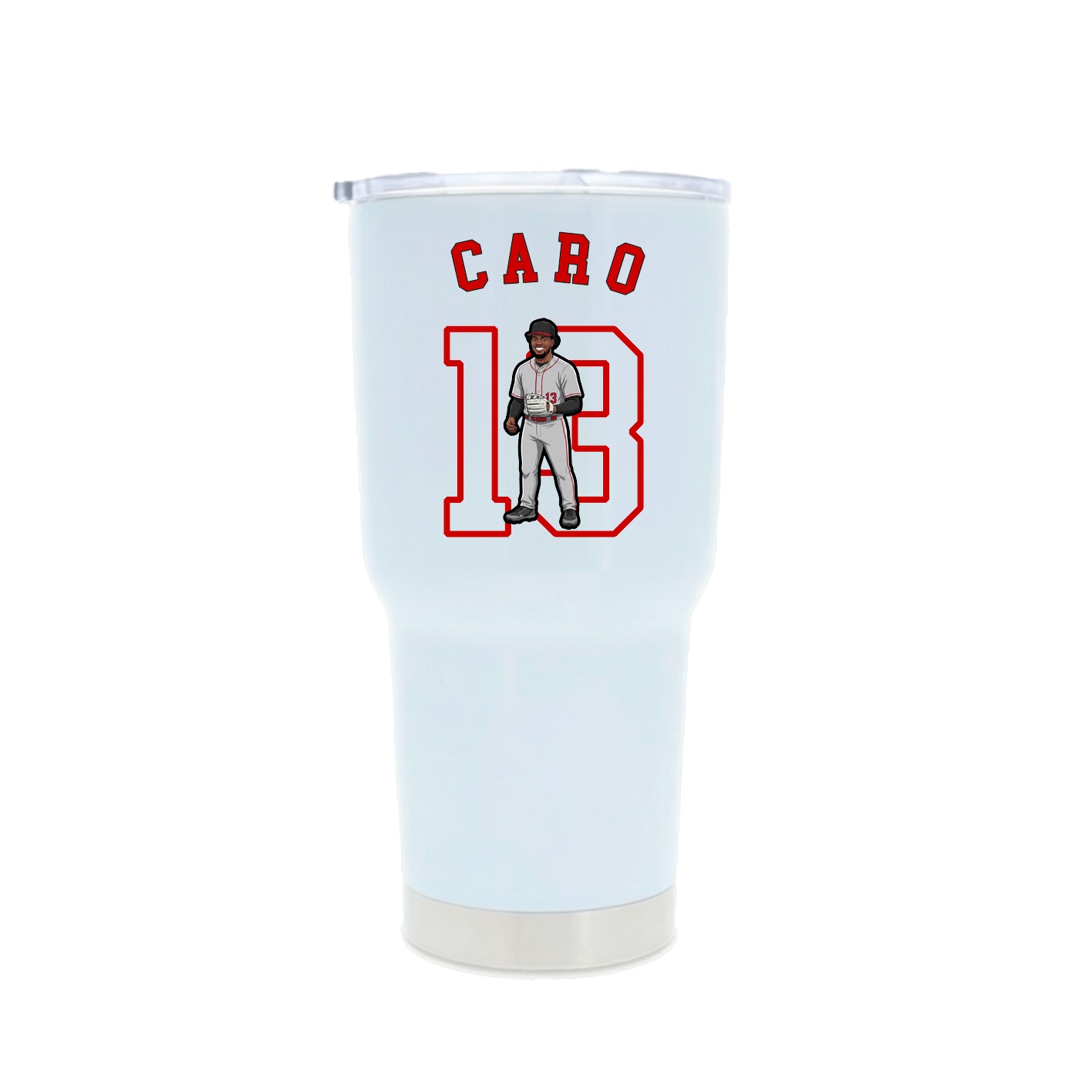 30oz Stainless Steel Tumbler — Shirsey Arch in White