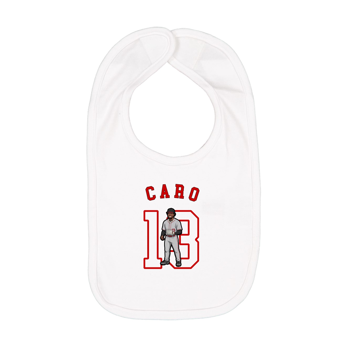 Infant Bib — Shirsey Arch in White