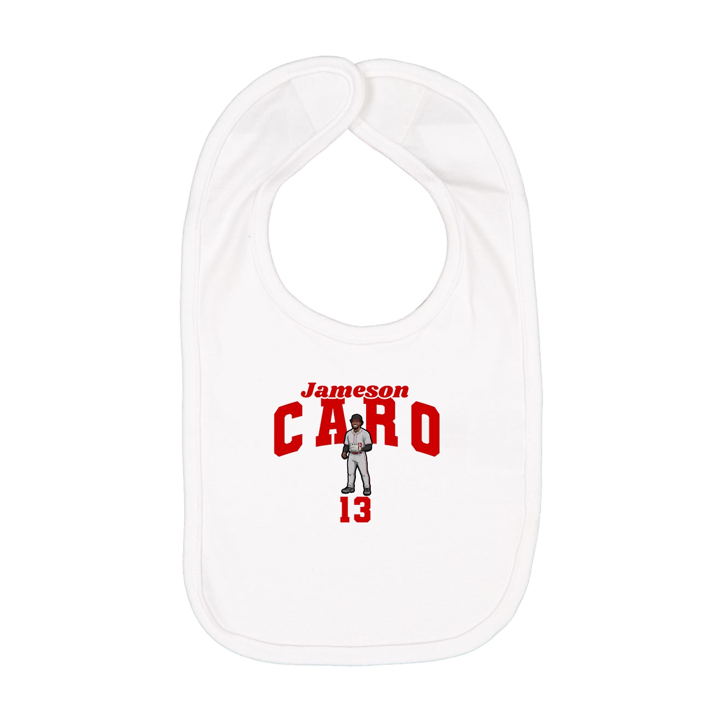 Infant Bib — Signature Arch in White