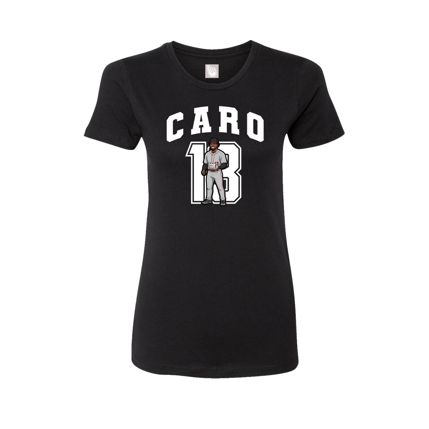 Womens Tee — Number in Black