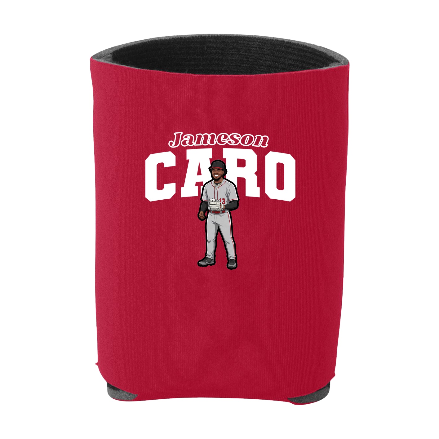 Can Holder — Name Arch in Red