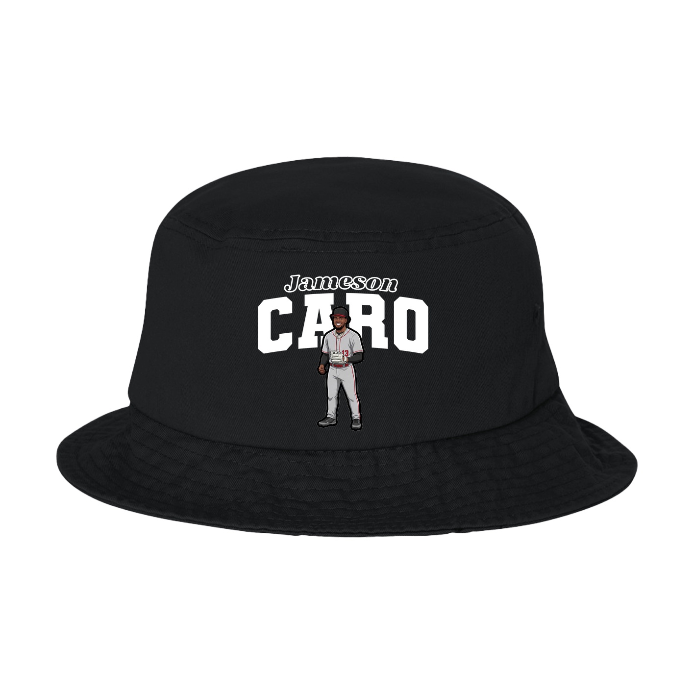 Bucket Cap — Name Arch in Black