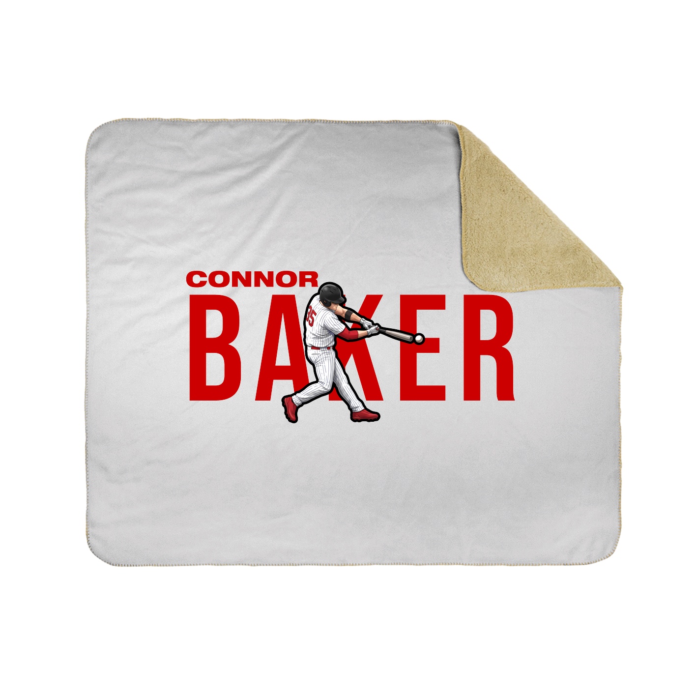 Throw Blanket — Player Name in White