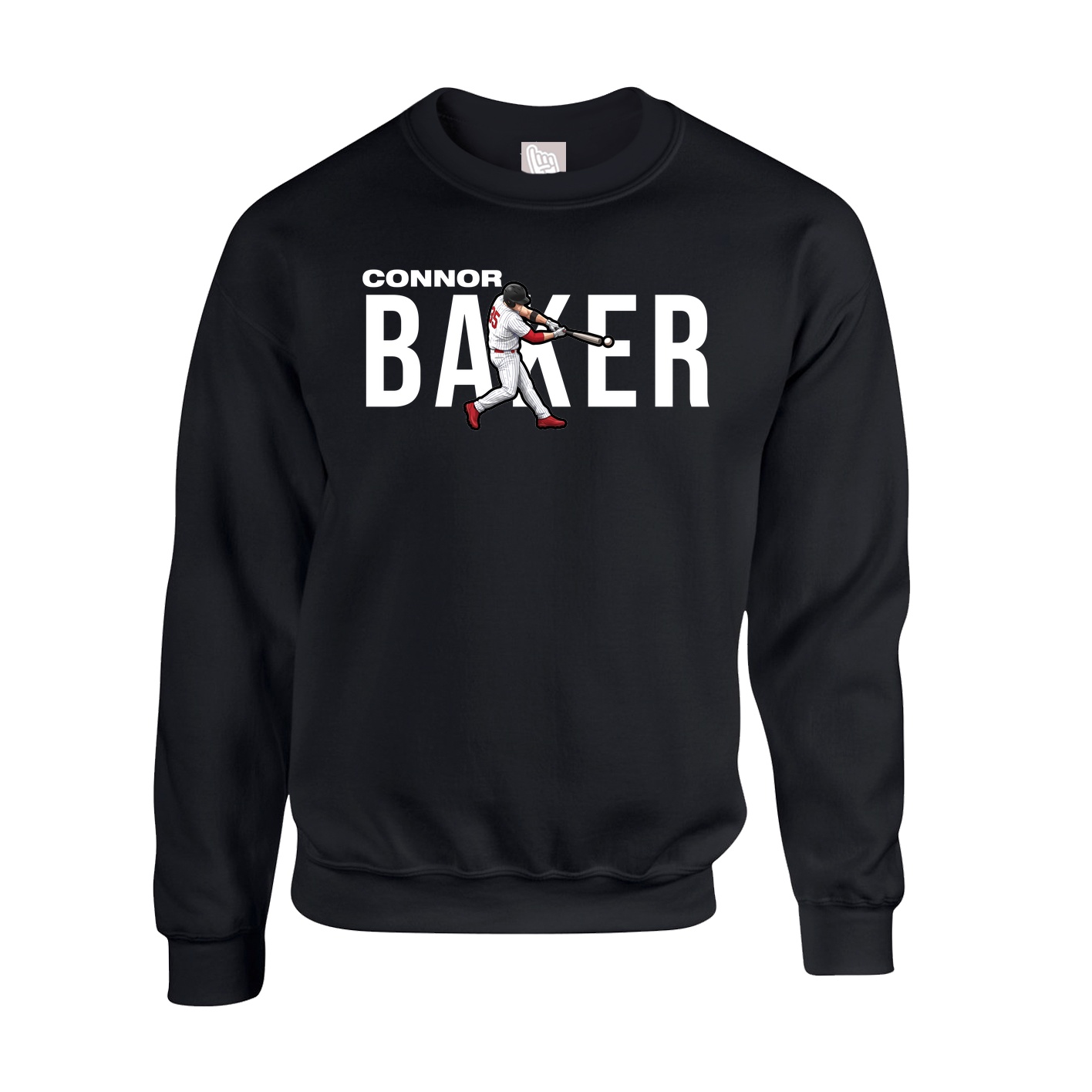 Fleece Crew — Player Name in Black