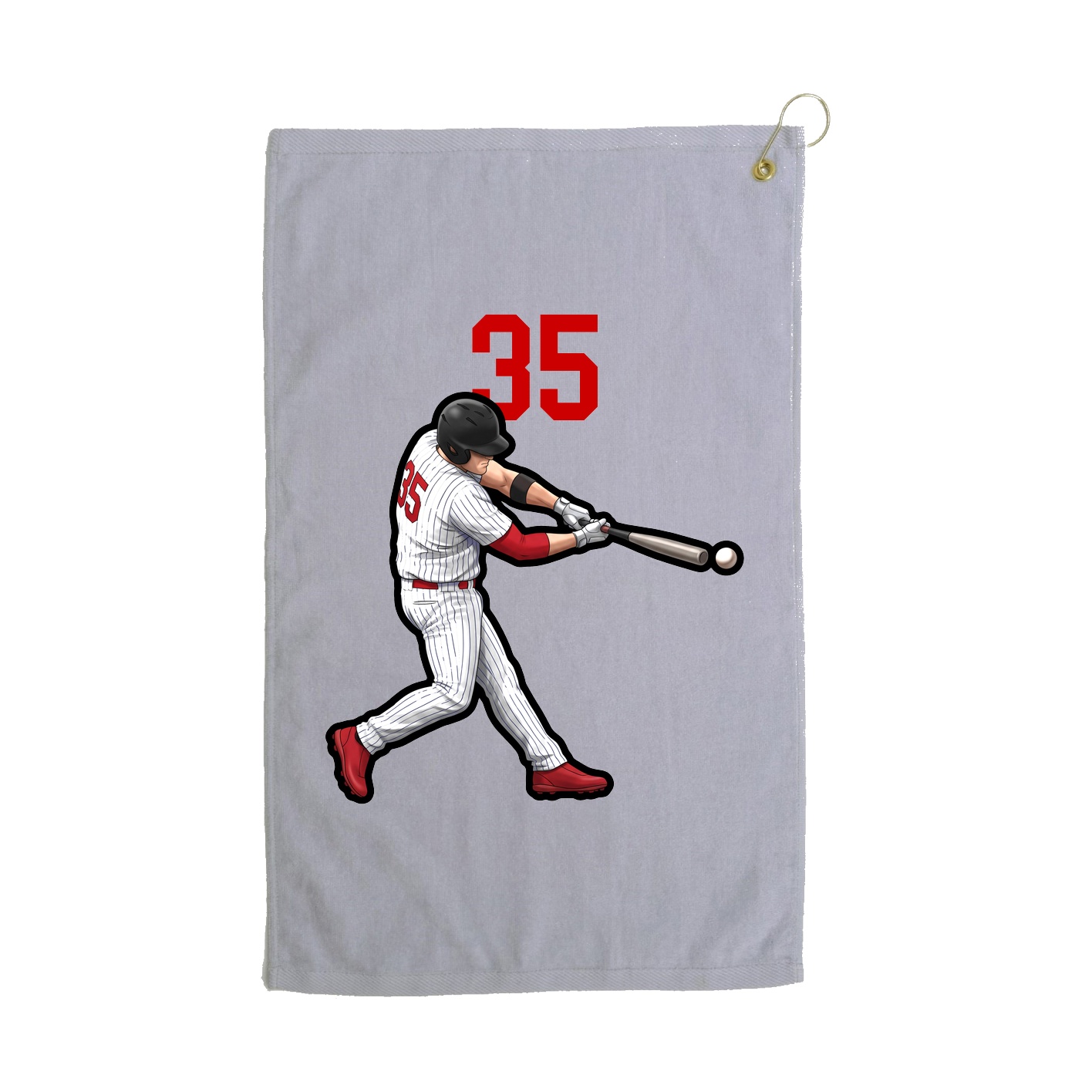 Golf Towel — Number Top in Grey