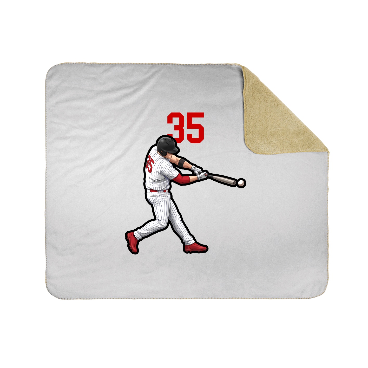 Throw Blanket — Number Top in White