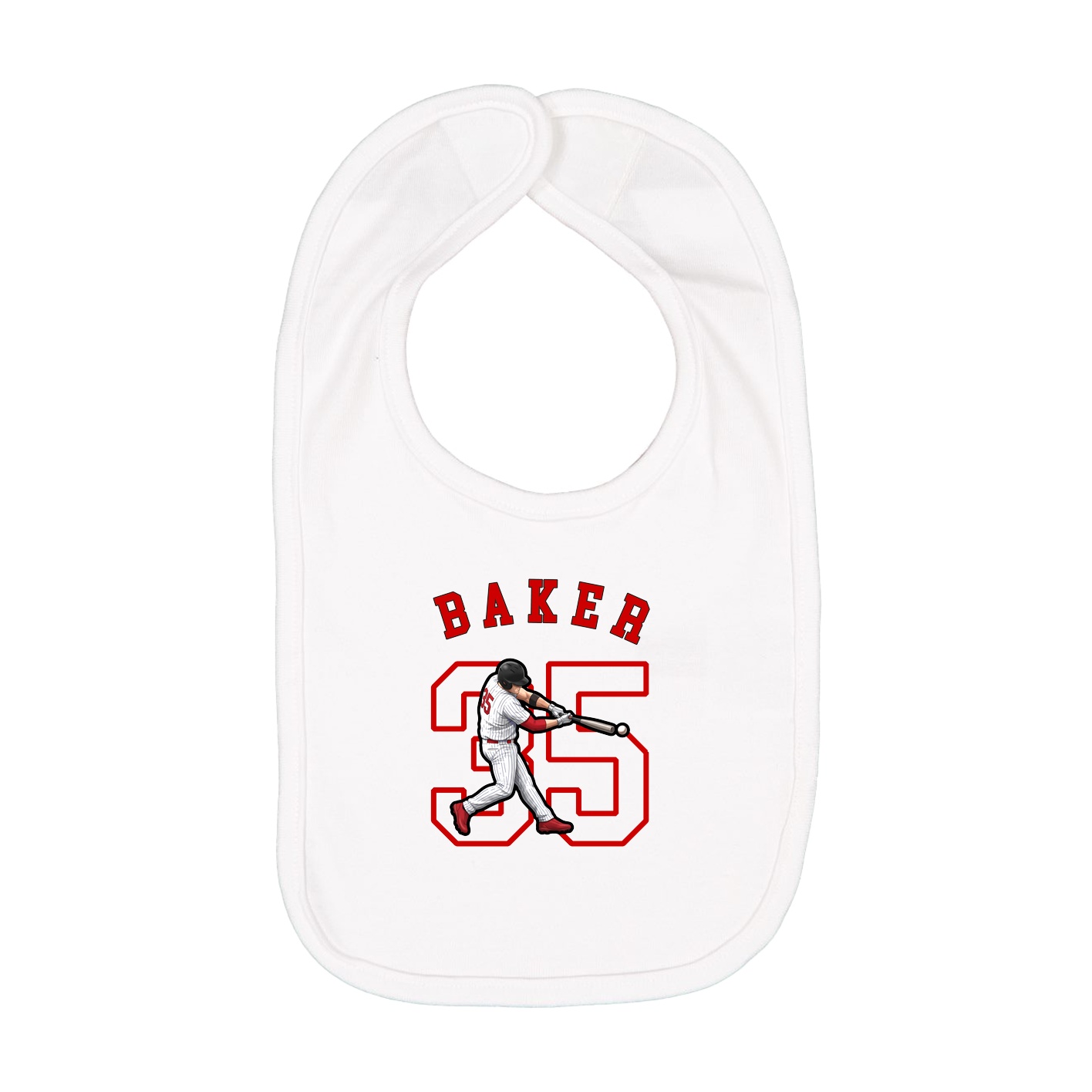 Infant Bib — Shirsey Arch in White