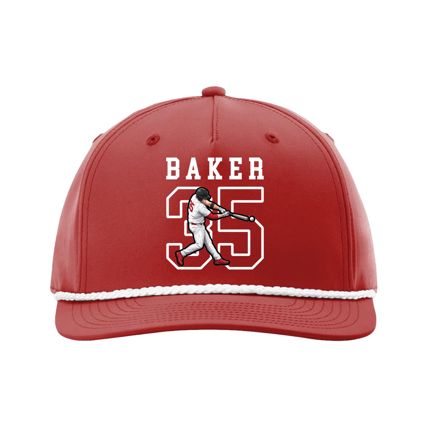 Five-Panel Classic Rope Cap — Shirsey in Red