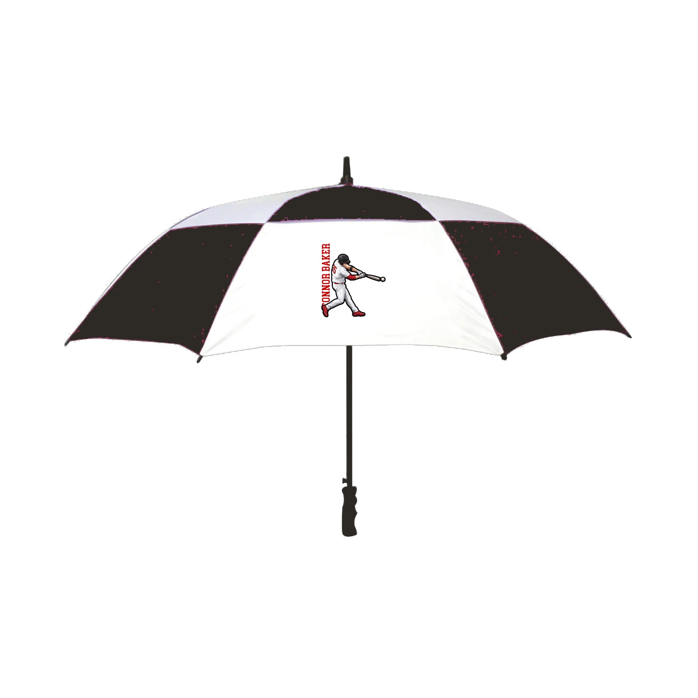Golf Umbrella — Name Vertical in Black