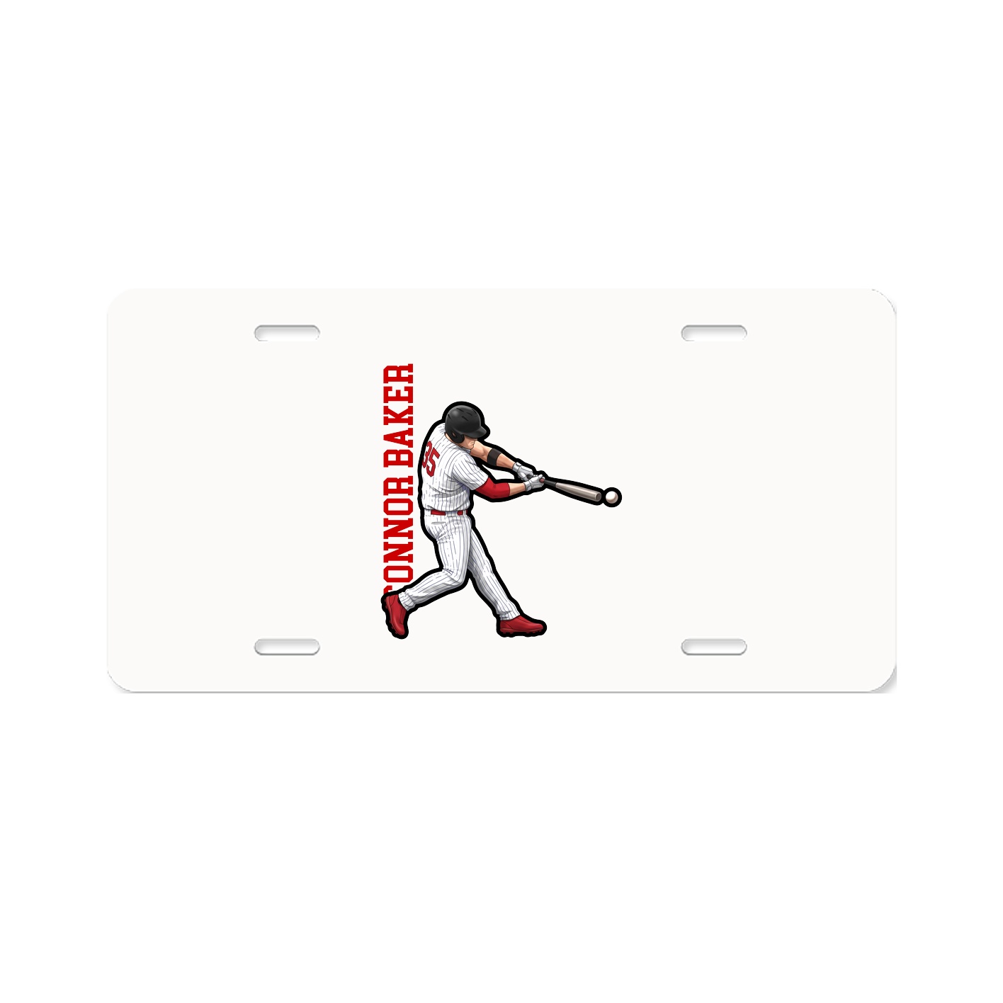 License Plate — Name Vertical in Classic