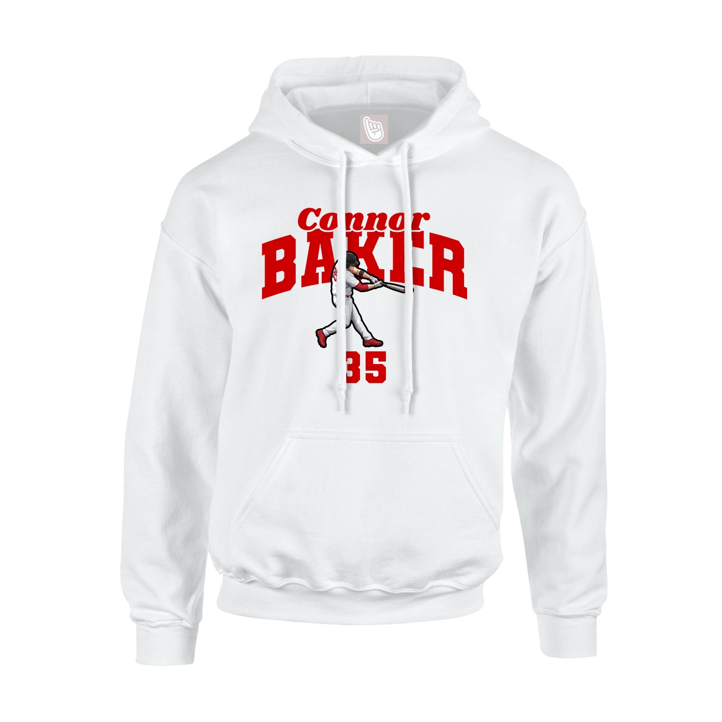 Hoodie — Signature Arch in White
