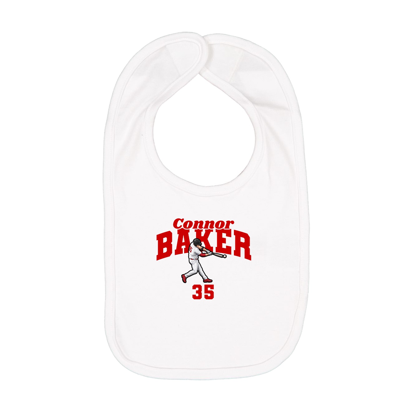 Infant Bib — Signature Arch in White