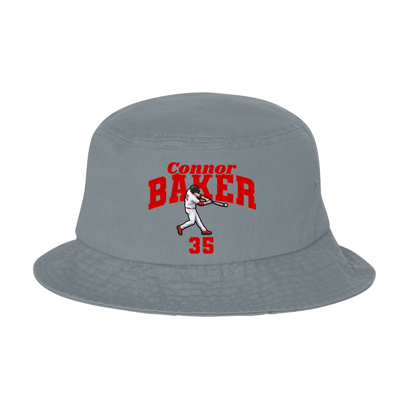 Bucket Cap — Signature Arch in Grey