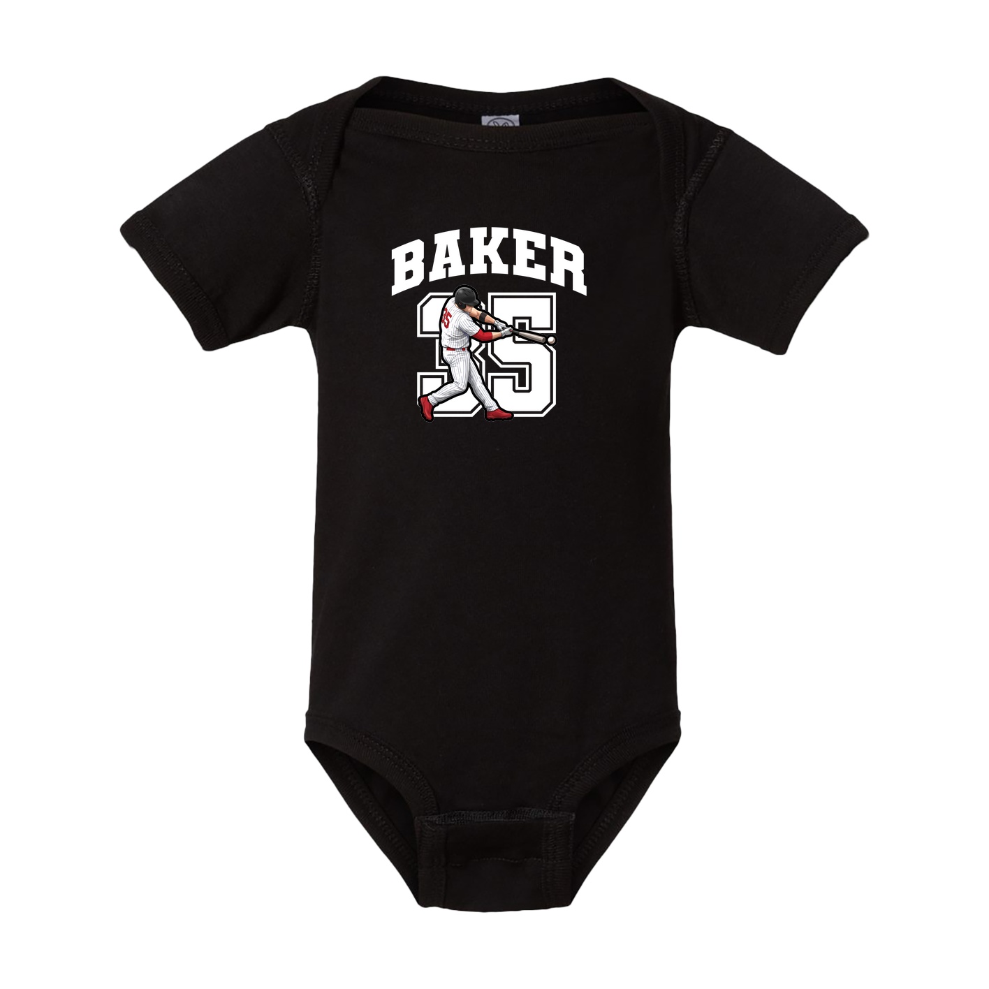 Baby Onesie — Number in Black