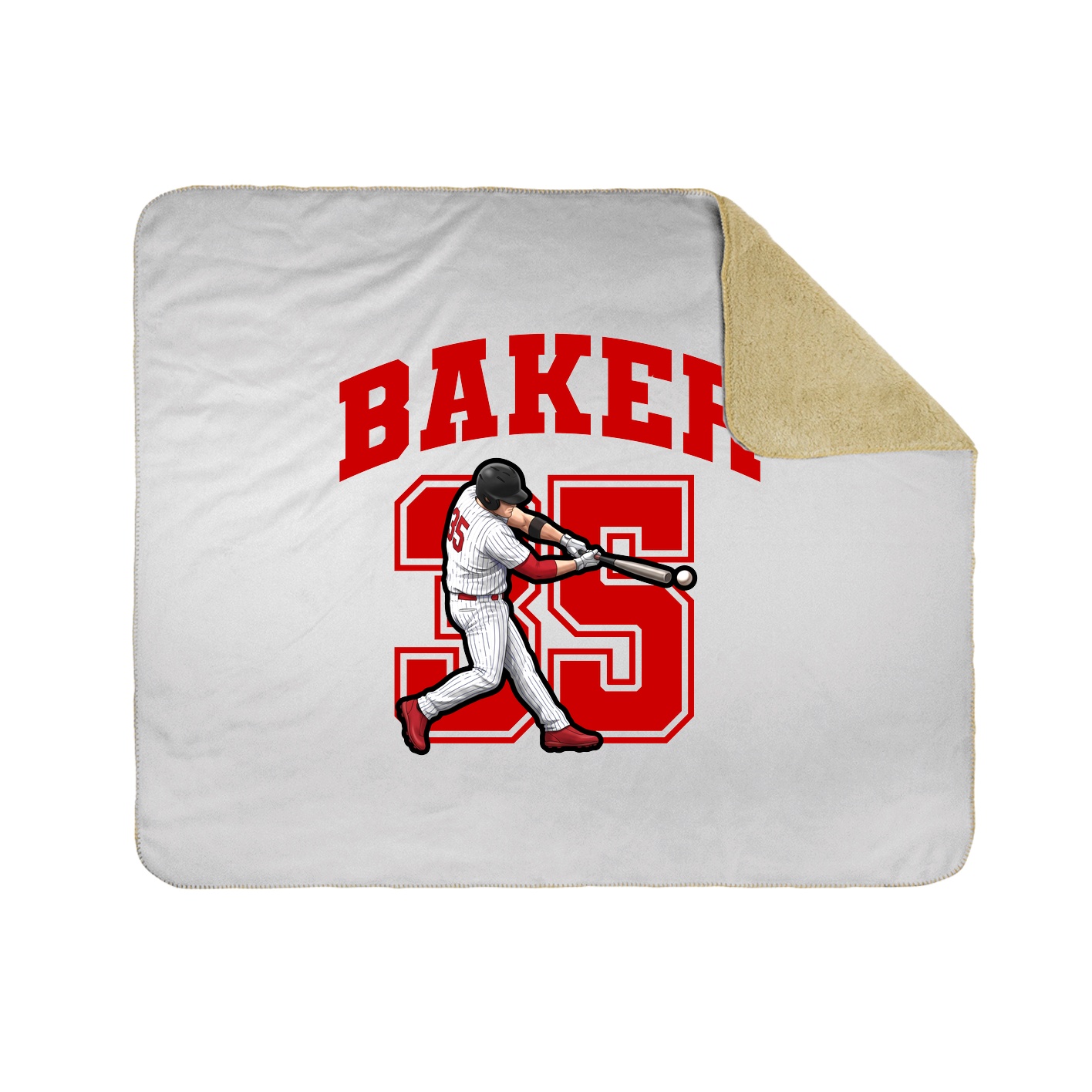 Throw Blanket — Number in White