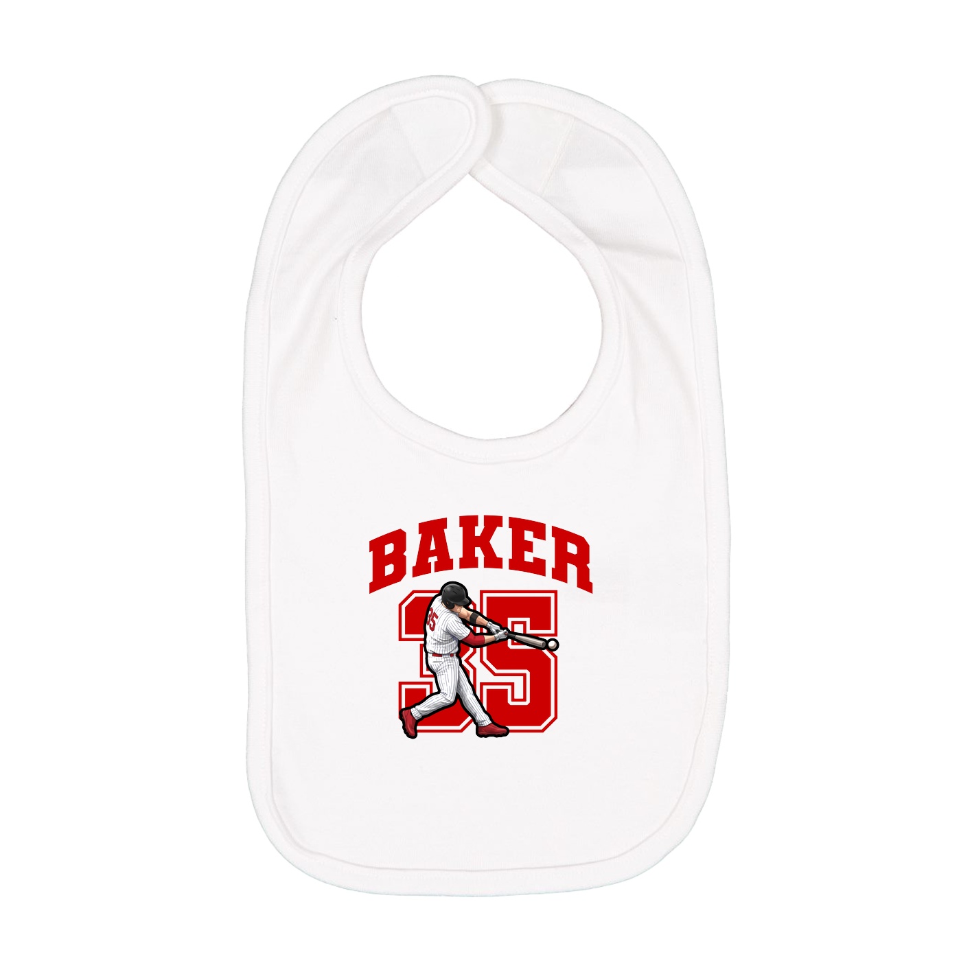 Infant Bib — Number in White