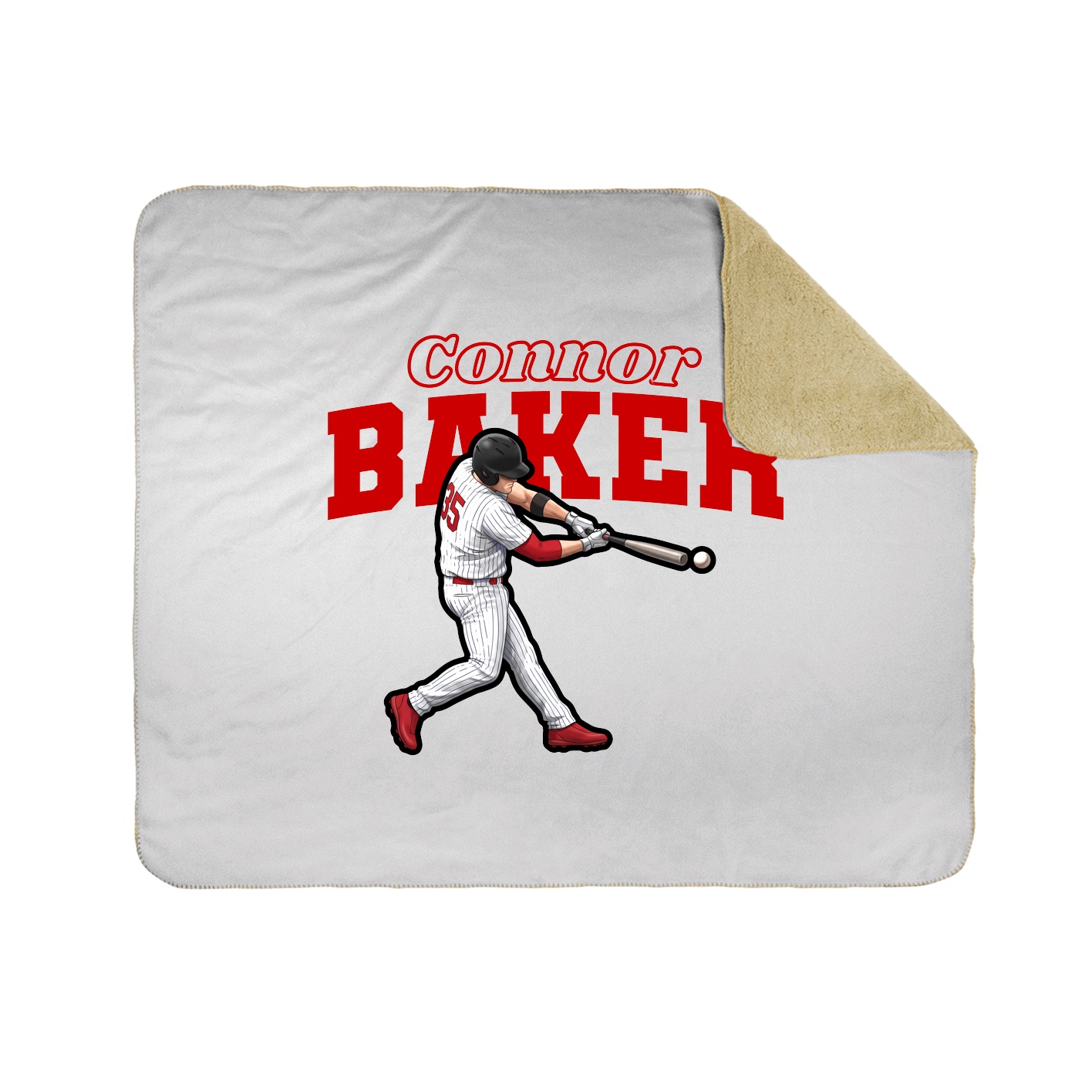 Throw Blanket — Name Arch in White