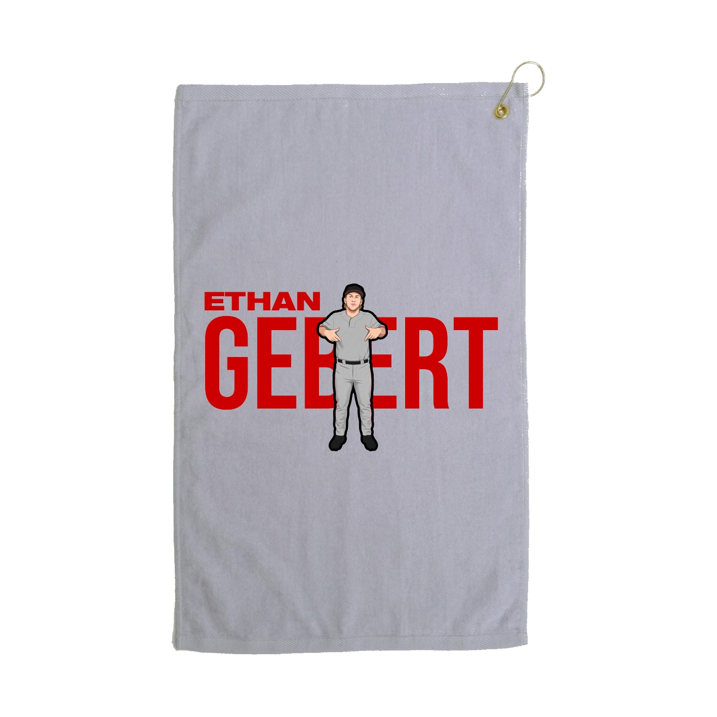 Golf Towel — Player Name in Grey